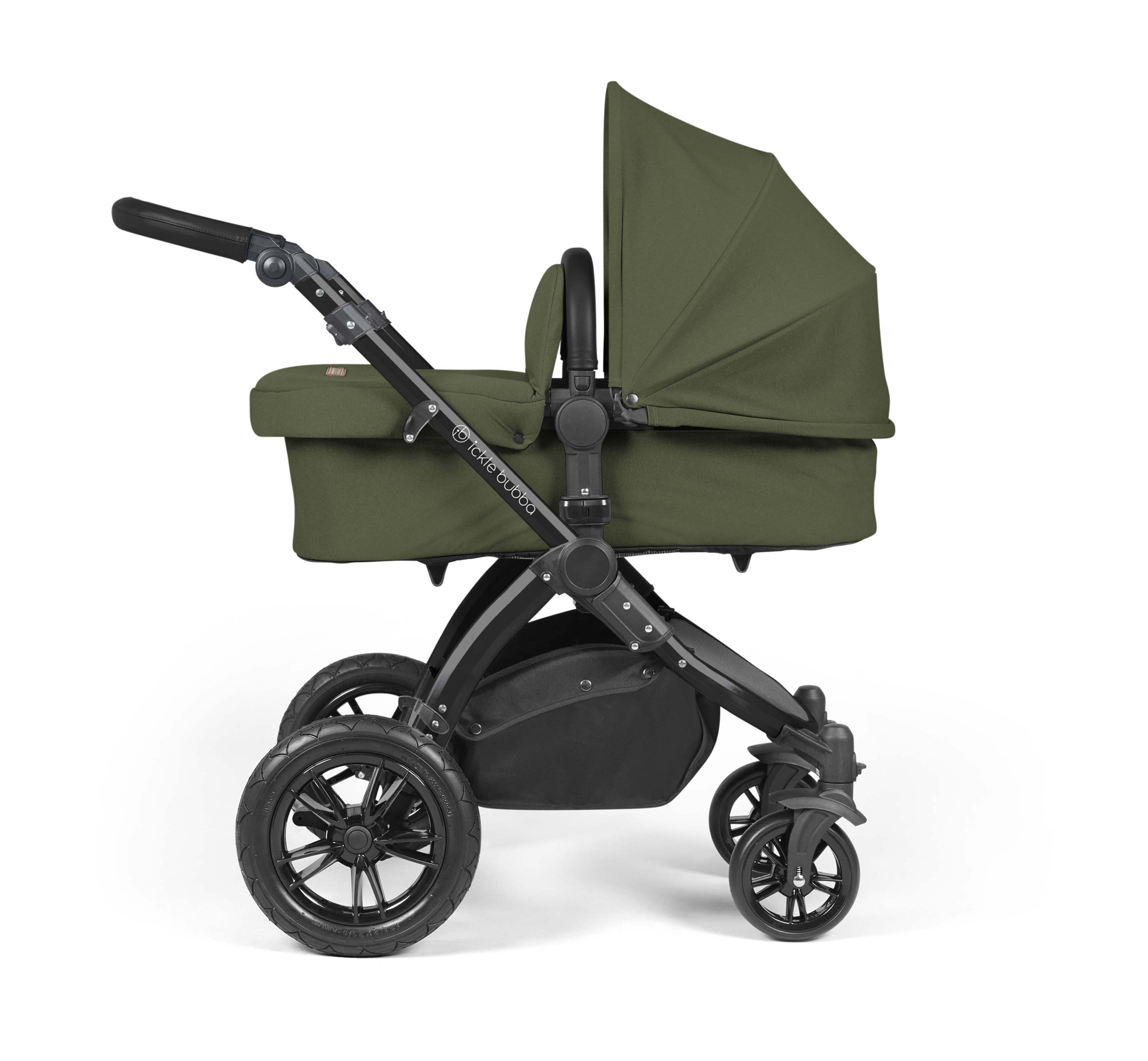 Ickle Bubba Stomp Luxe 12 Piece bundle + Cabriofix i-Size Car Seat & Isofix Base Woodland