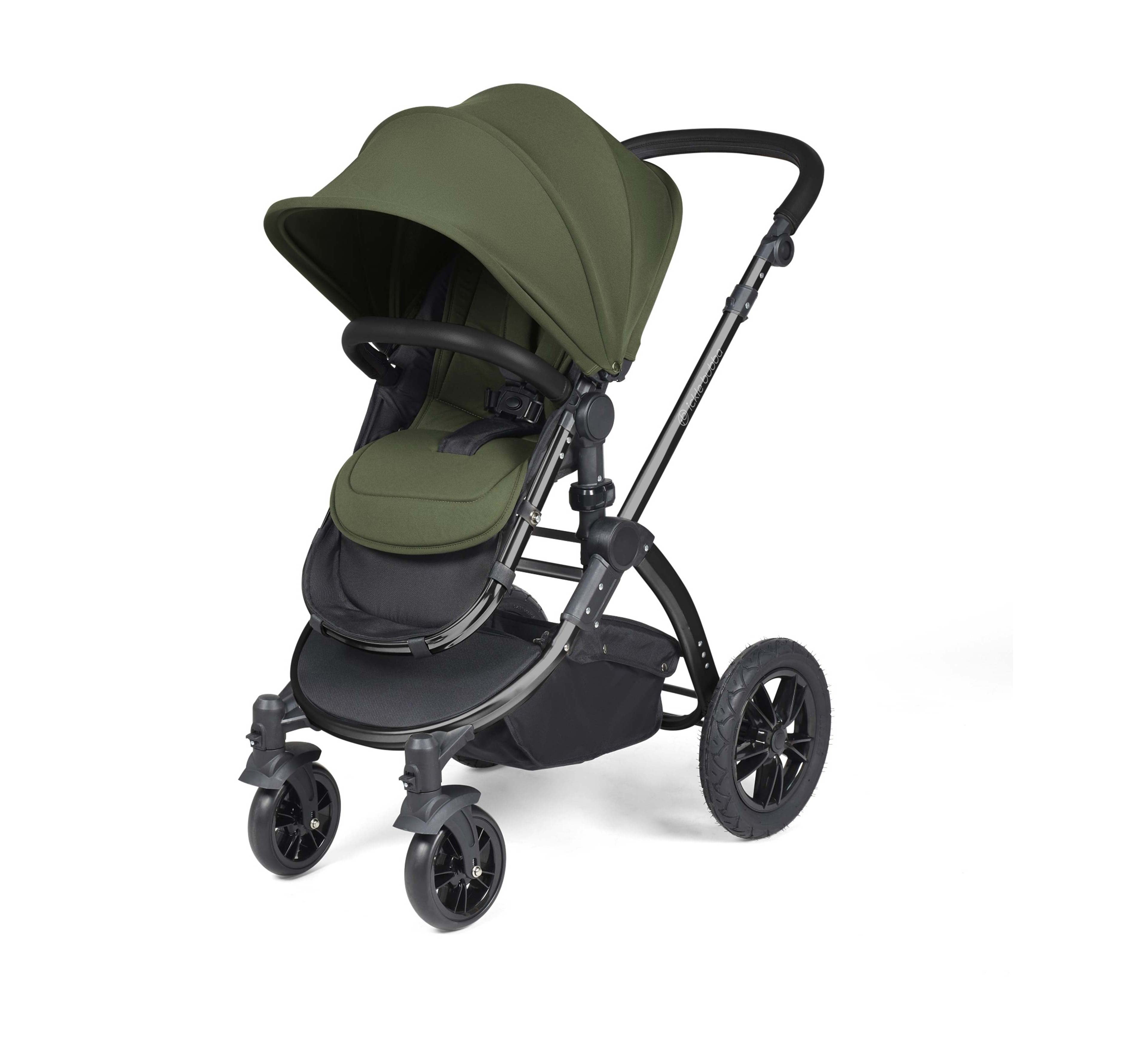 Ickle Bubba Stomp Luxe 12 Piece bundle + Cabriofix i-Size Car Seat & Isofix Base Woodland