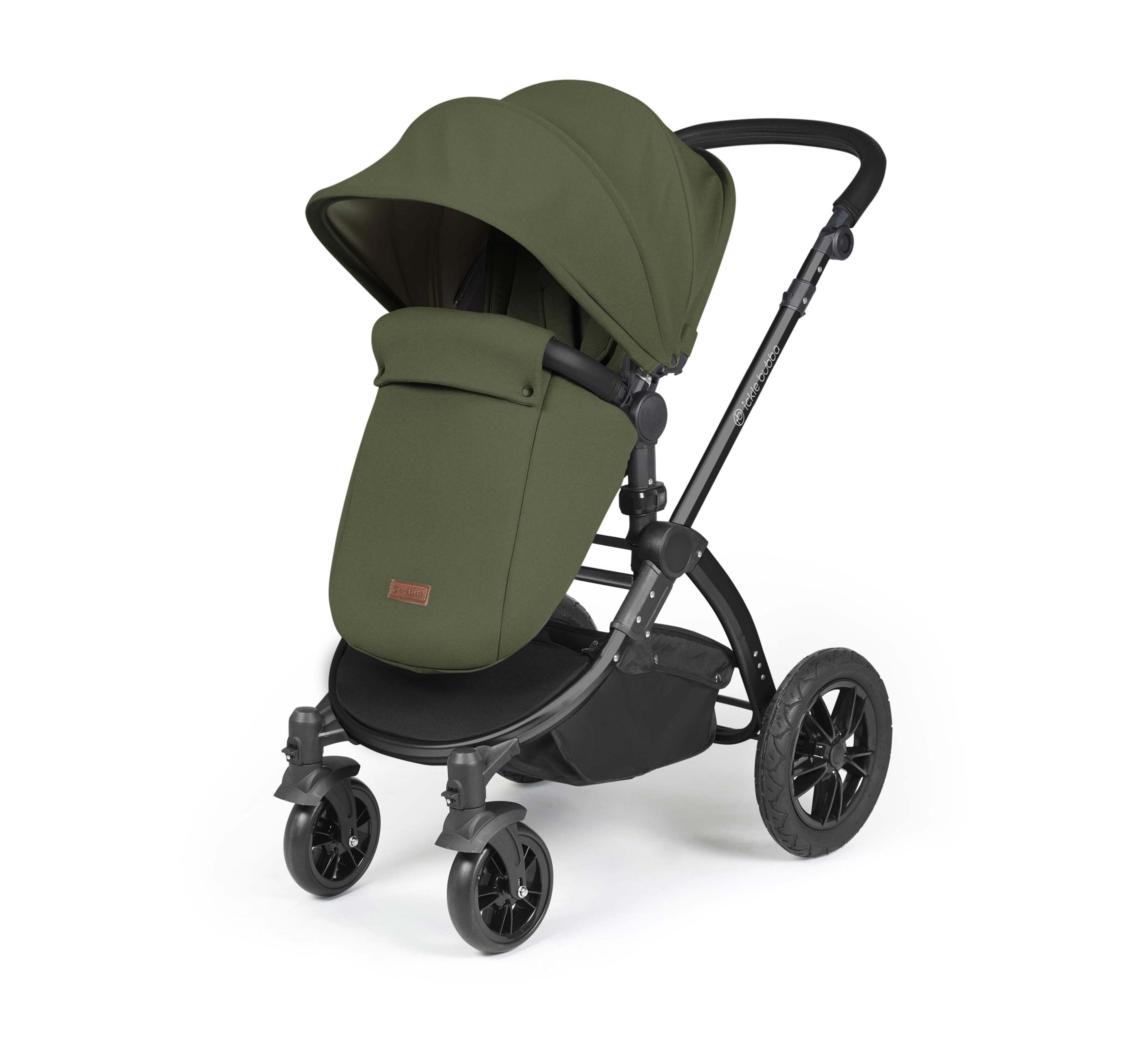 Ickle Bubba Stomp Luxe 12 Piece bundle + Cabriofix i-Size Car Seat & Isofix Base Woodland