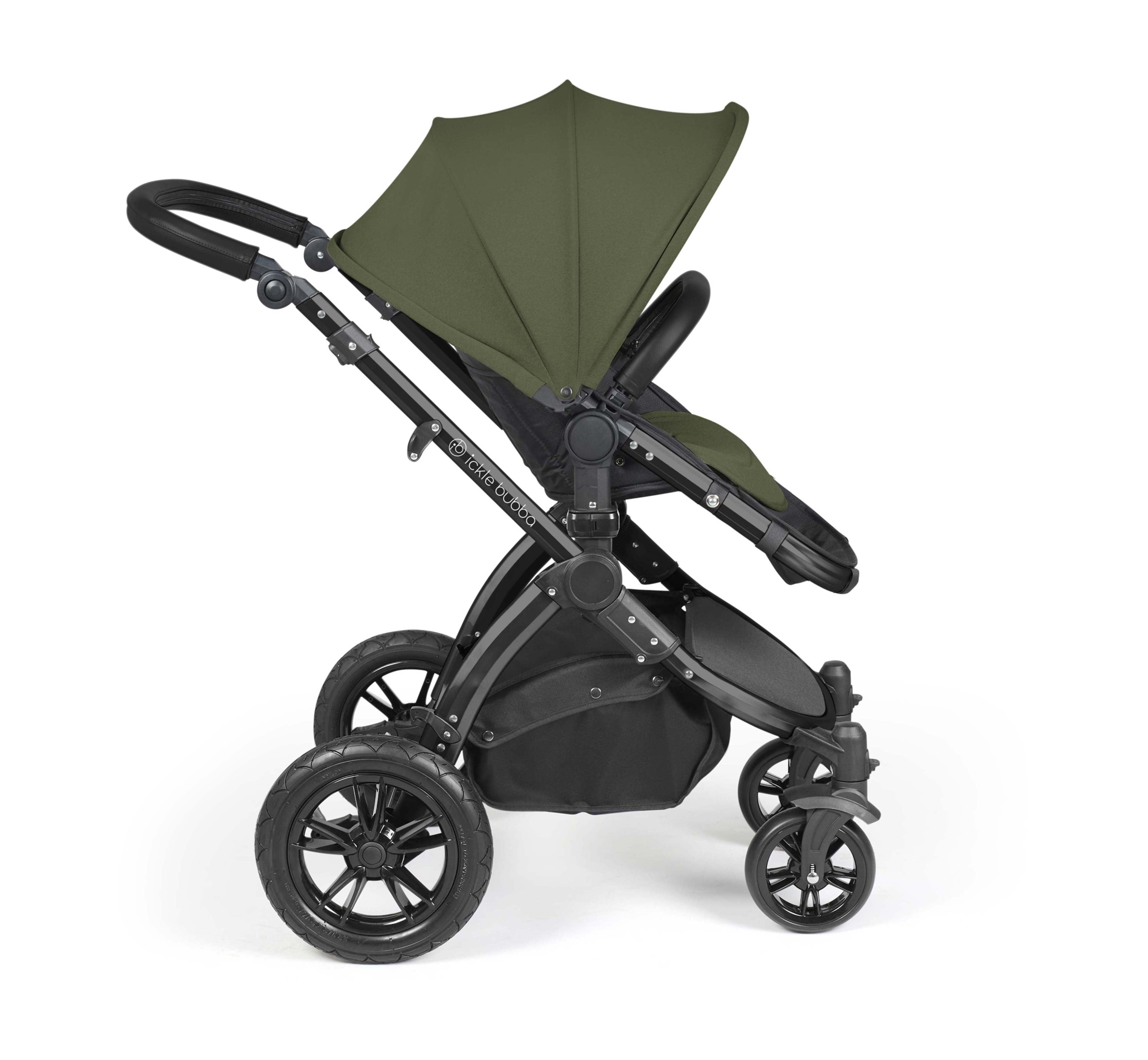 Ickle Bubba Stomp Luxe 12 Piece bundle + Cabriofix i-Size Car Seat & Isofix Base Woodland