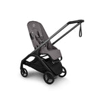 Bugaboo Dragonfly Plus stroller in Grey with black chassis and no canopy on a white background