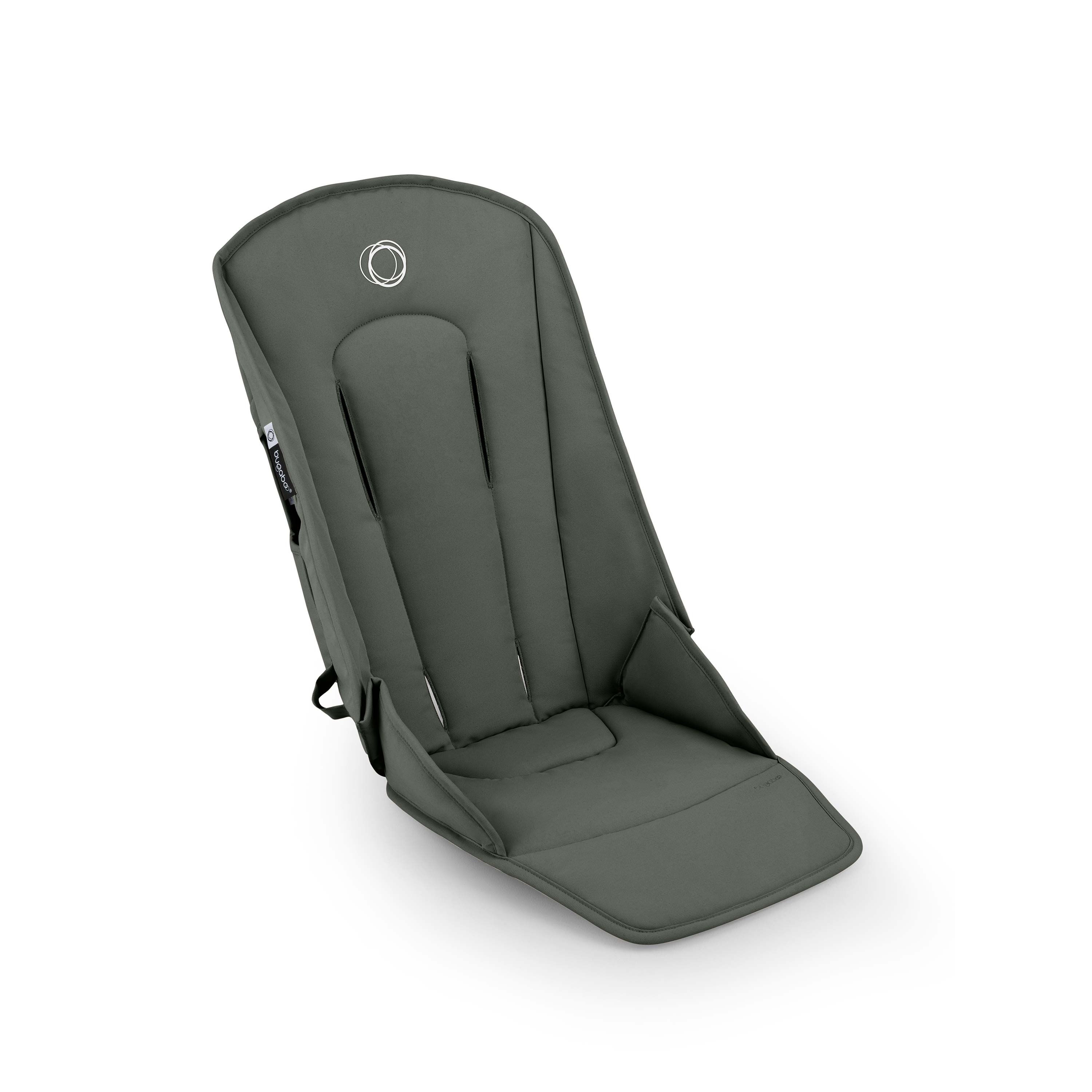 Bugaboo Dragonfly Plus seat liner in Forest Green on a white background