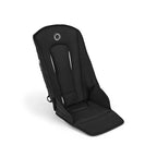 Black Dragonfly Plus stroller seat liner with a built-in seat, shown on a clean white background