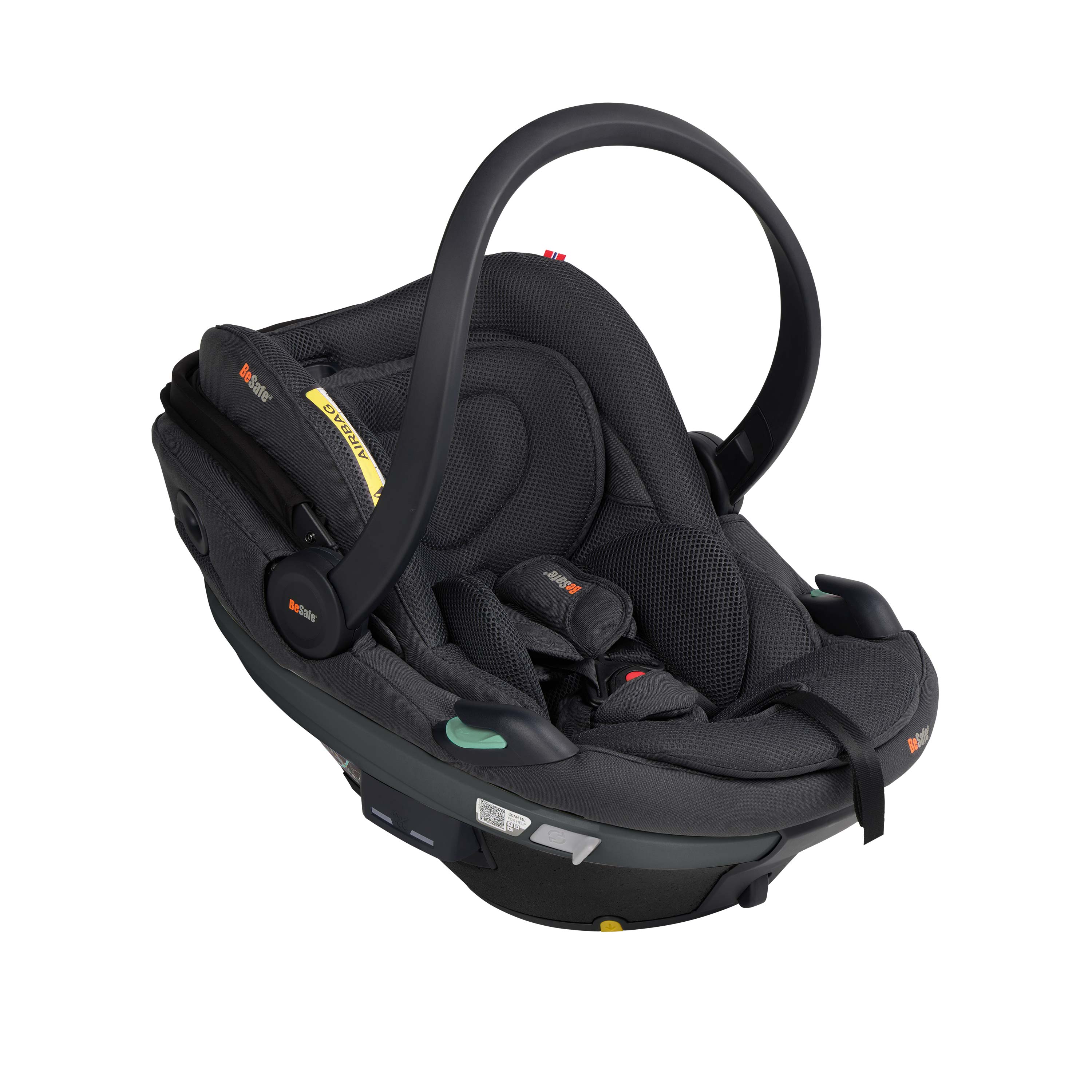 BeSafe Go Beyond 2 i-Size Car Seat & ISOFIX Base - Anthracite Mesh