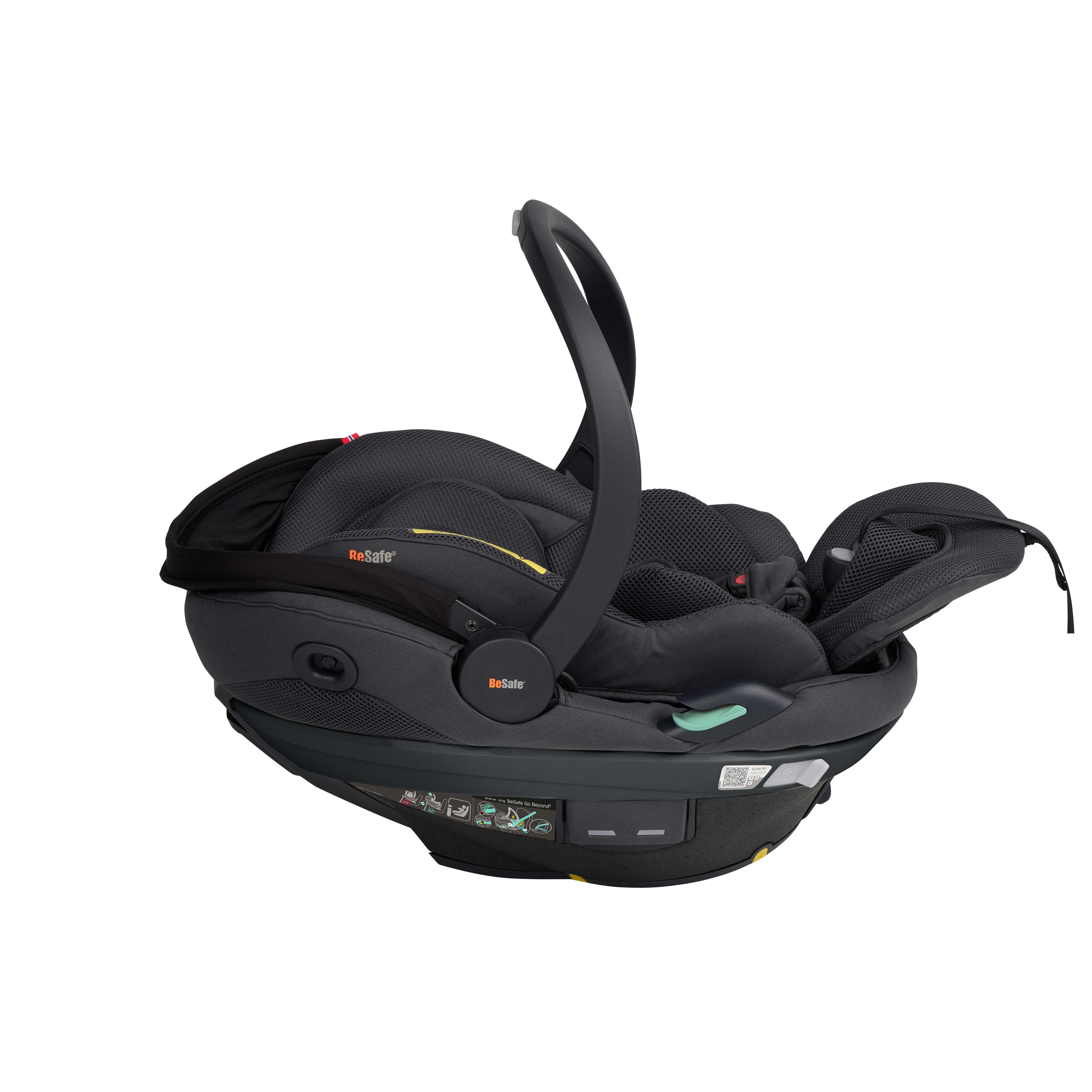 BeSafe Go Beyond 2 i-Size Car Seat & ISOFIX Base - Anthracite Mesh