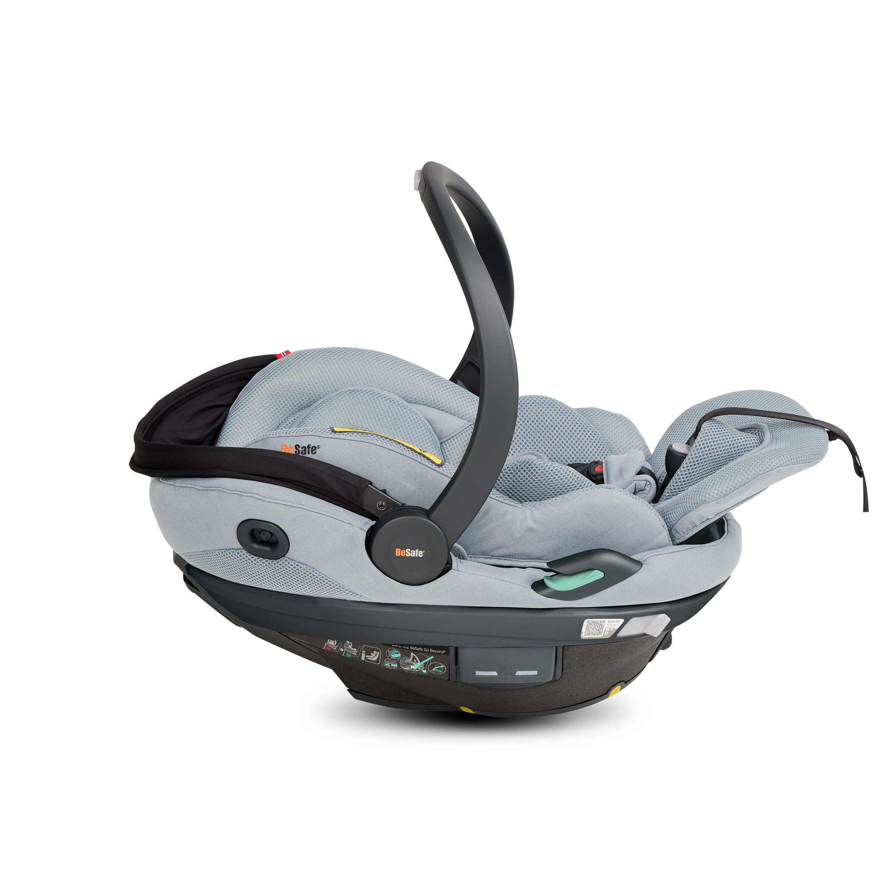 BeSafe Go Beyond 2 i-Size Infant Car Seat & ISOFIX Base - Peak Mesh