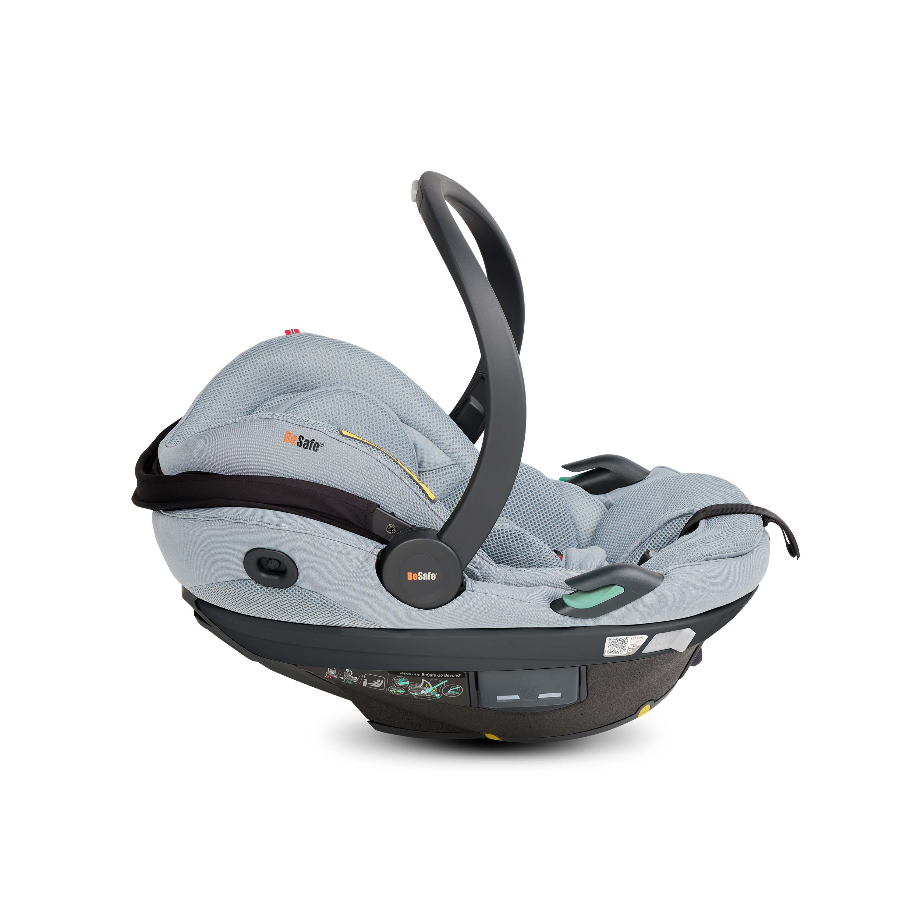 BeSafe Go Beyond 2 i-Size Infant Car Seat & ISOFIX Base - Peak Mesh
