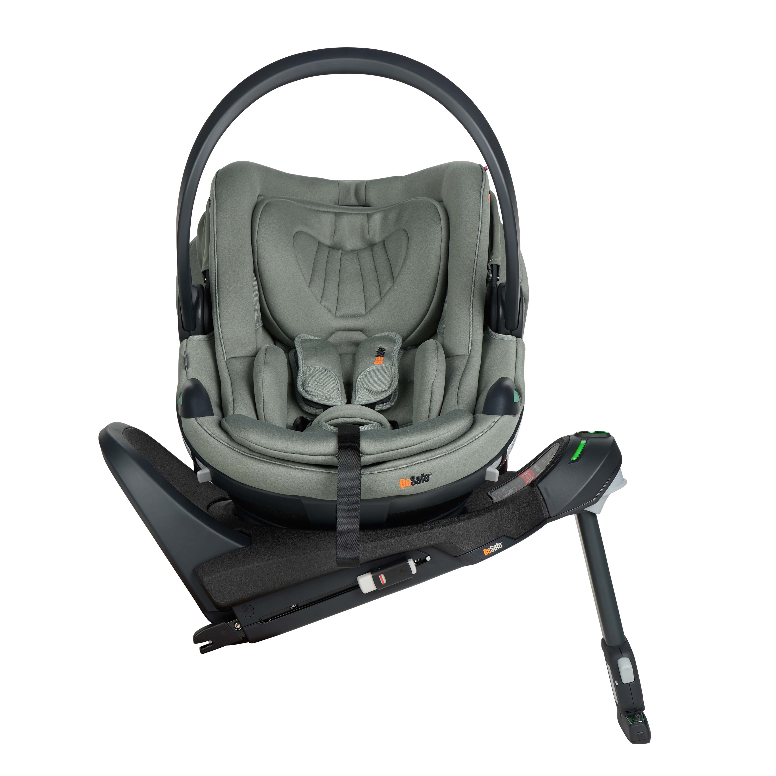 BeSafe Go Beyond 2 i-Size Infant Car Seat & ISOFIX Base - Meadow Green SoftBreeze