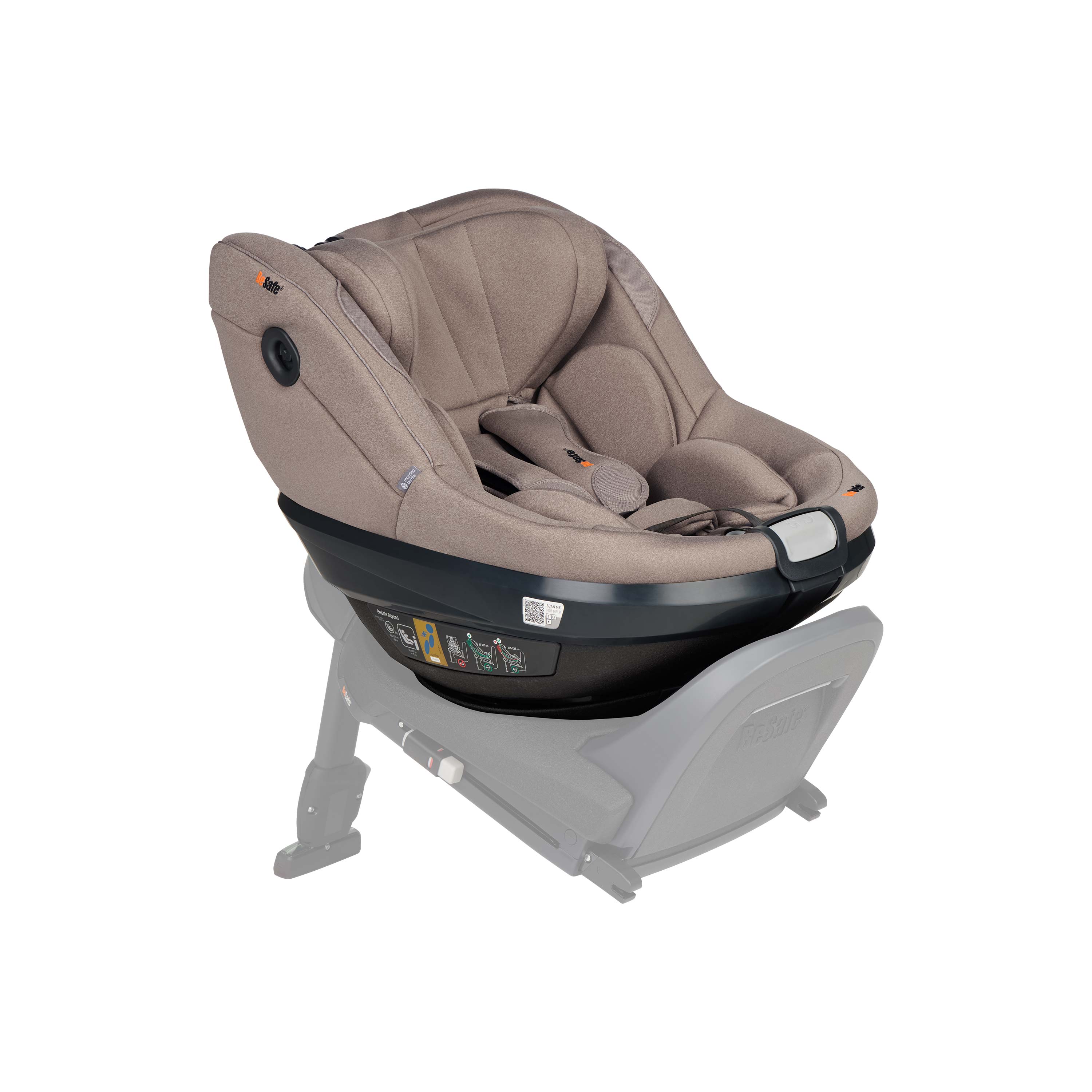 BeSafe Beyond 2 Rear Facing Car Seat - Dark Sand SoftBreeze