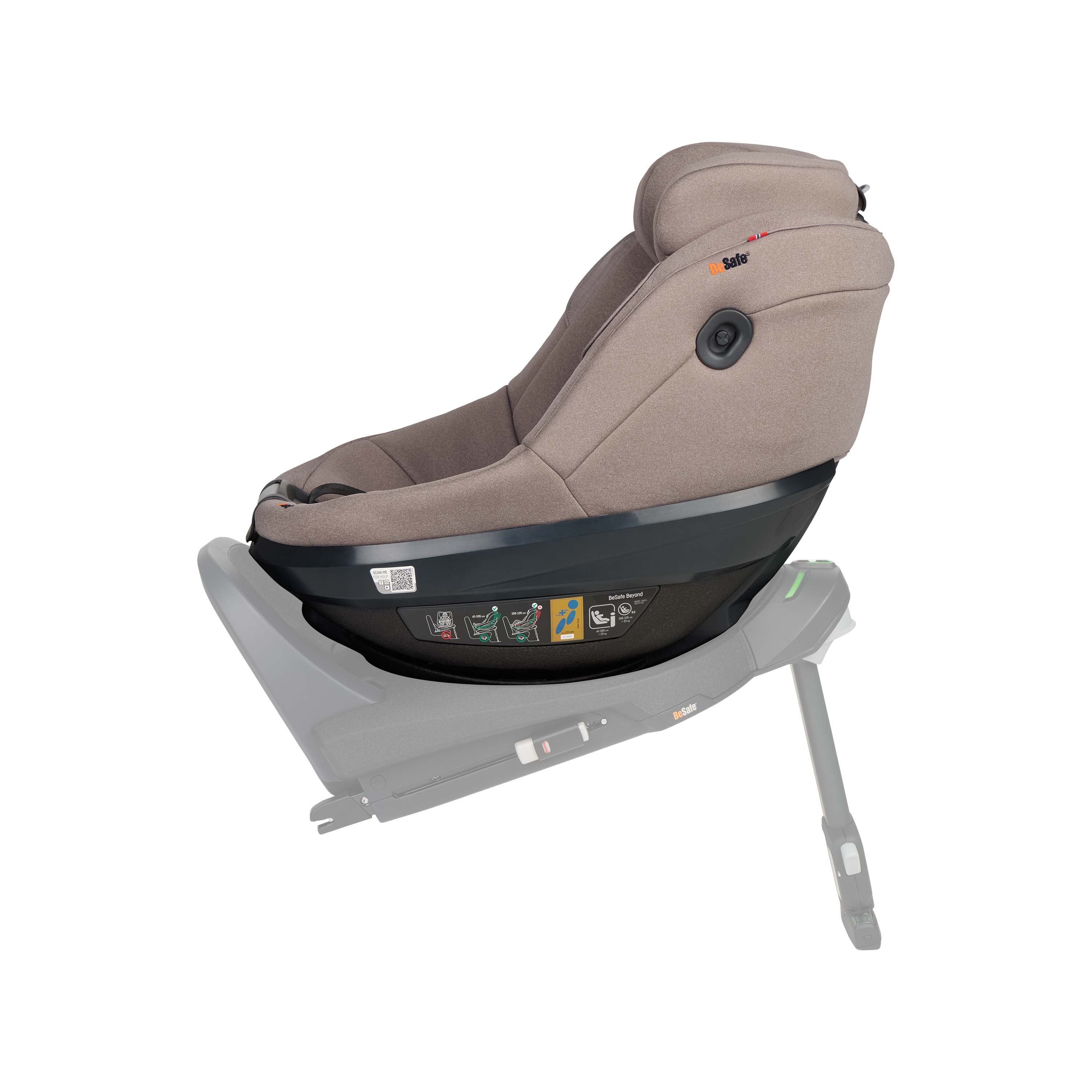 BeSafe Beyond 2 Rear Facing Car Seat - Dark Sand SoftBreeze