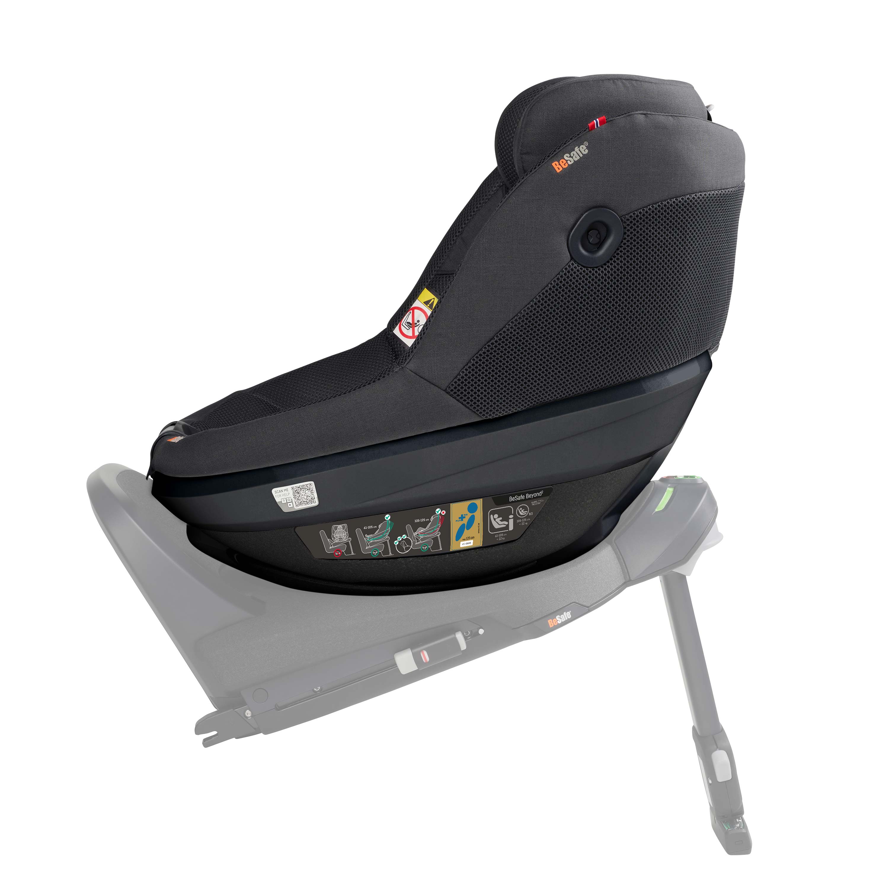 BeSafe Beyond 2 Rear Facing Car Seat - Anthracite Mesh