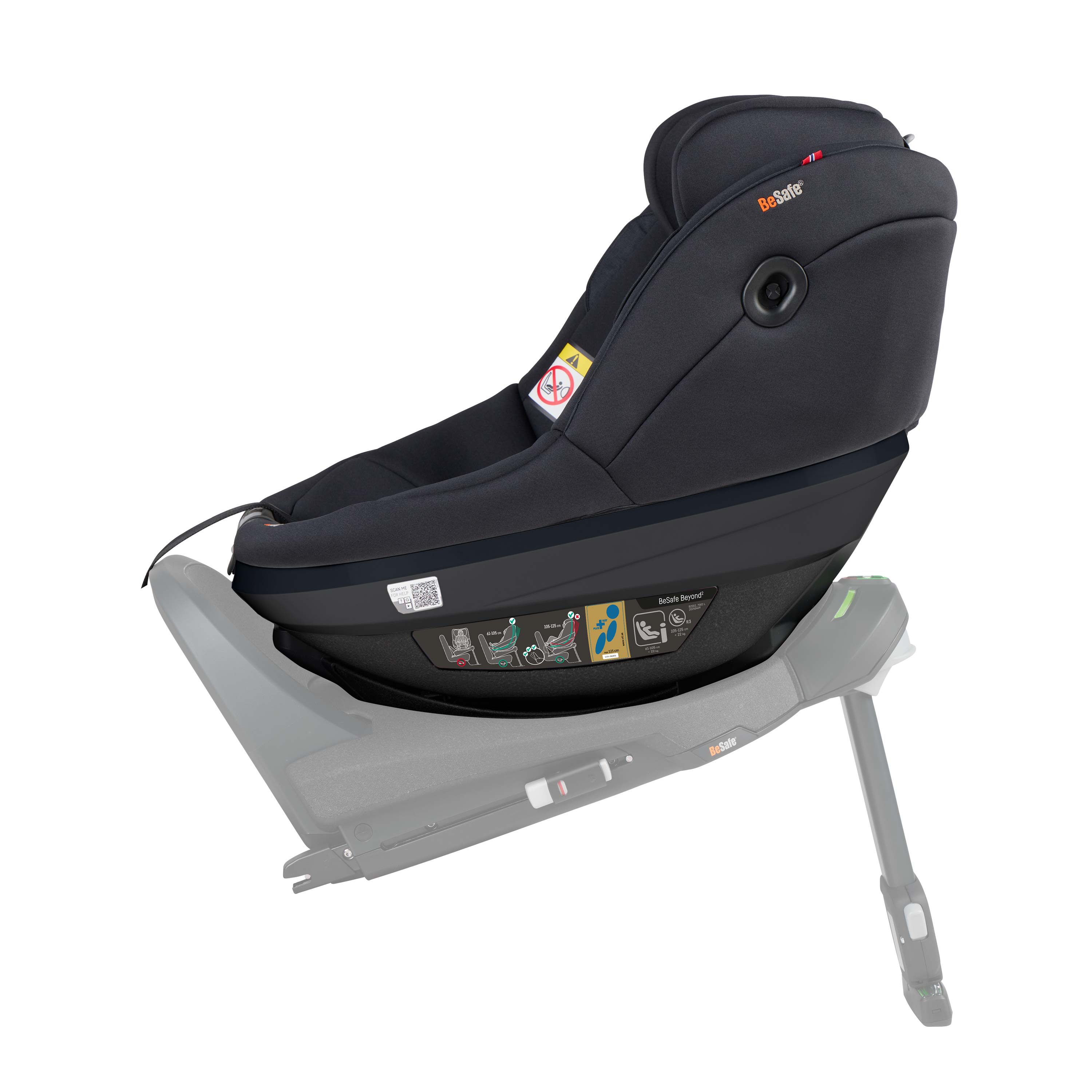 BeSafe Beyond 2 Rear Facing Car Seat - Black SoftBreeze
