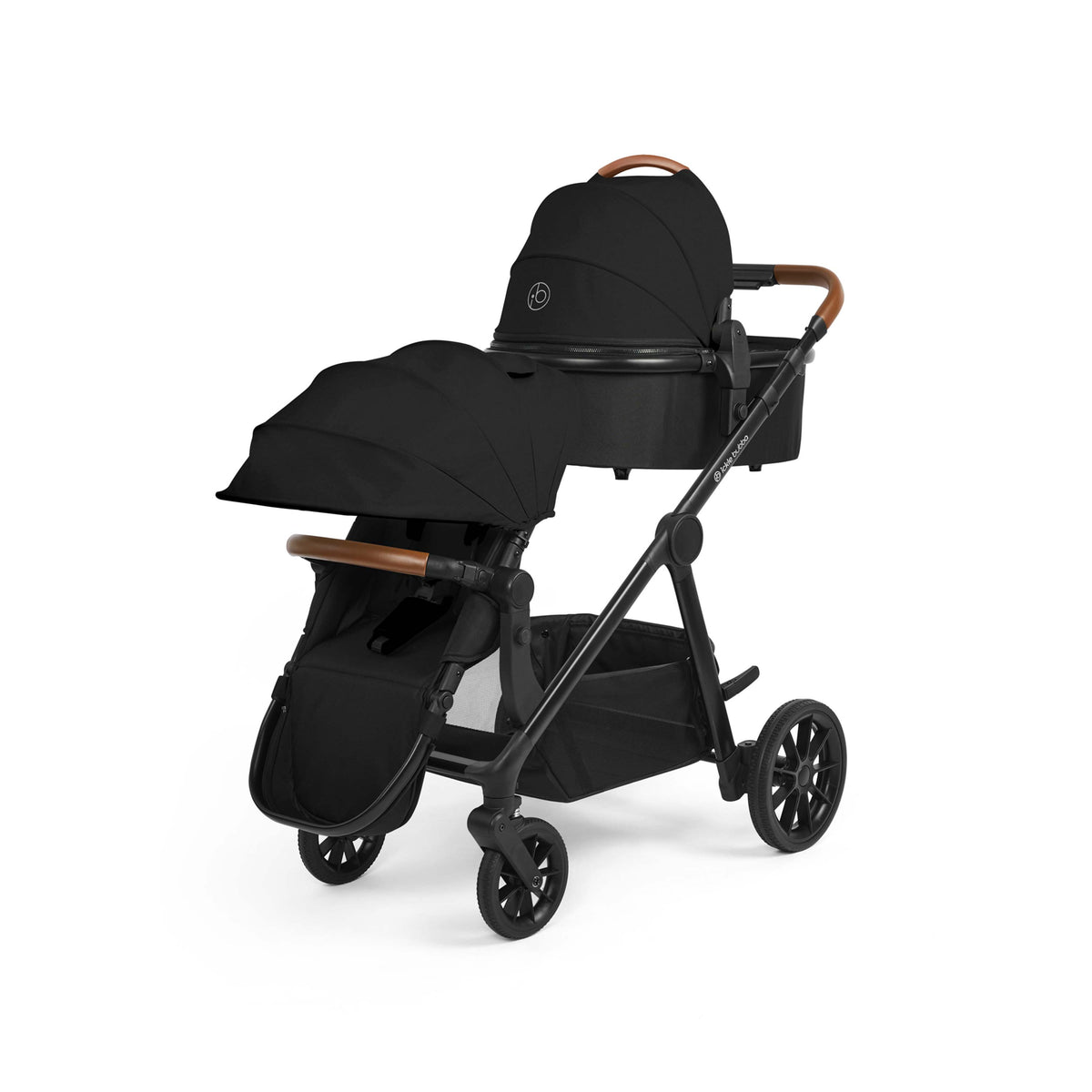 Ickle Bubba Virgo Growing Family 14 Piece Travel System with Nimbus & ISOFIX Base – Black