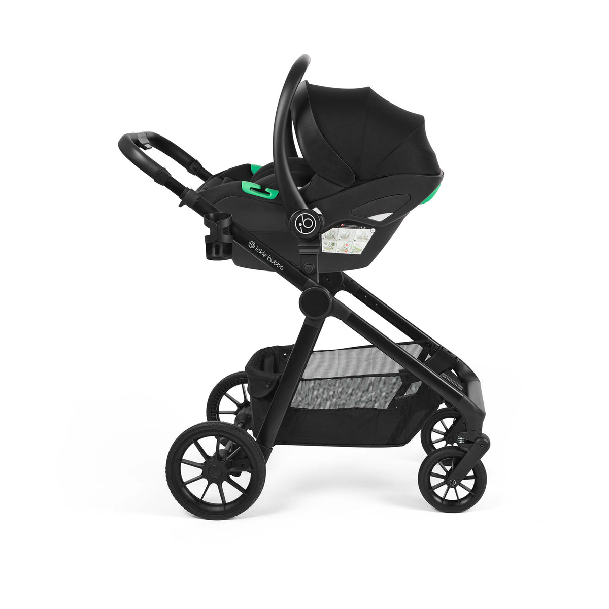 Ickle Bubba Virgo Growing Family 14 Piece Travel System with Nimbus & ISOFIX Base – Stone
