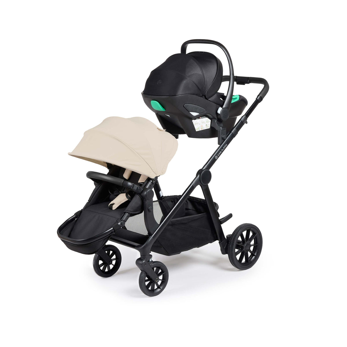 Ickle Bubba Virgo Growing Family 14 Piece Travel System with Nimbus & ISOFIX Base – Stone