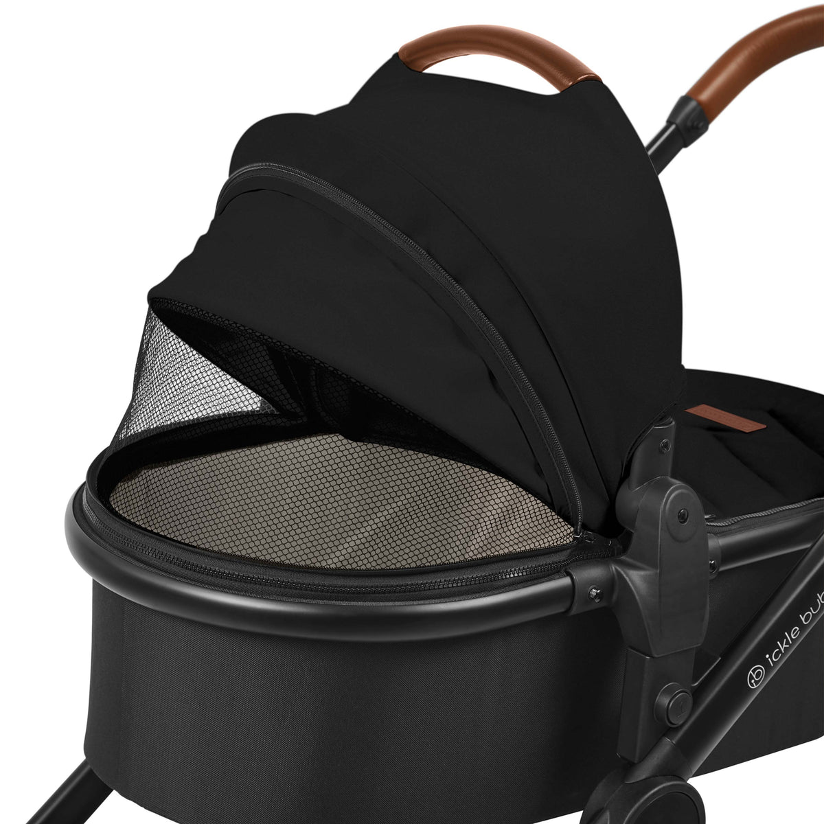 Ickle Bubba Virgo Twin 18 Piece Travel System with Nimbus & ISOFIX Bases – Black