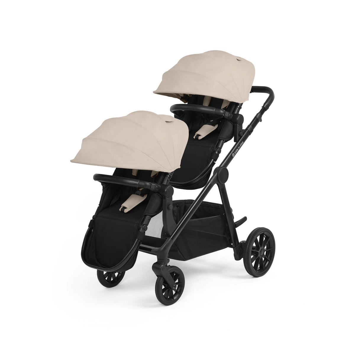Ickle Bubba Virgo Twin 18 Piece Travel System with Nimbus & ISOFIX Bases – Stone