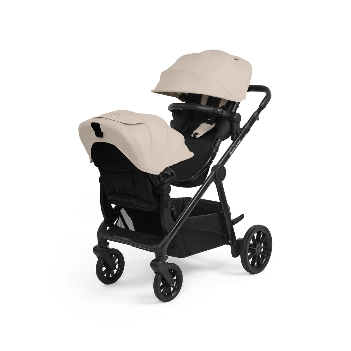 Ickle Bubba Virgo Twin 18 Piece Travel System with Nimbus & ISOFIX Bases – Stone