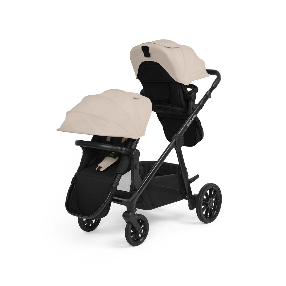Ickle Bubba Virgo Twin 18 Piece Travel System with Nimbus & ISOFIX Bases – Stone