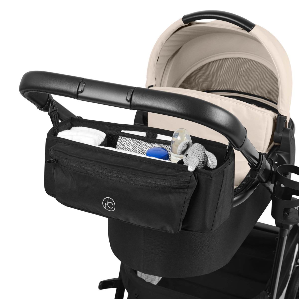 Ickle Bubba Virgo Twin 18 Piece Travel System with Nimbus & ISOFIX Bases – Stone