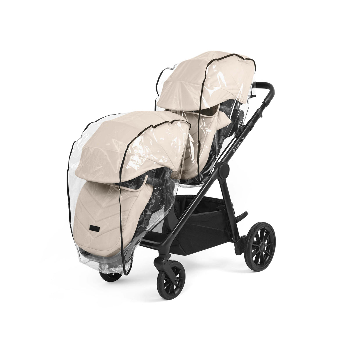 Ickle Bubba Virgo Twin 18 Piece Travel System with Nimbus & ISOFIX Bases – Stone