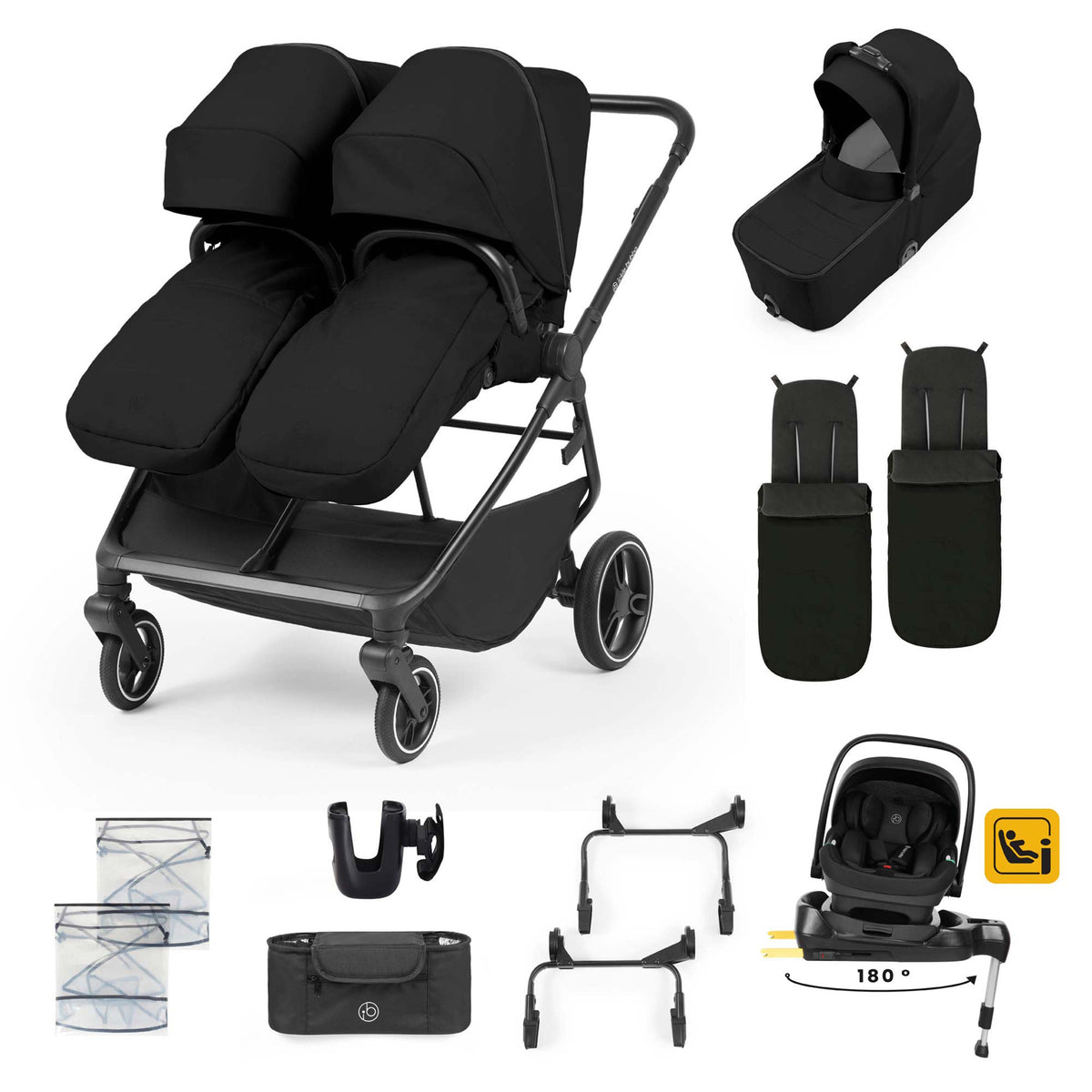 Ickle Bubba Altair Growing Families 13 Piece Travel System | Black