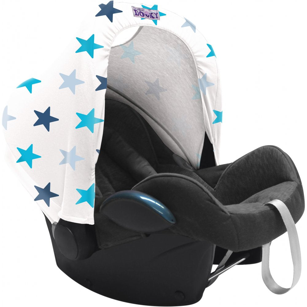 Dooky Hoody UV Protective Car Seat Hood Blue Star