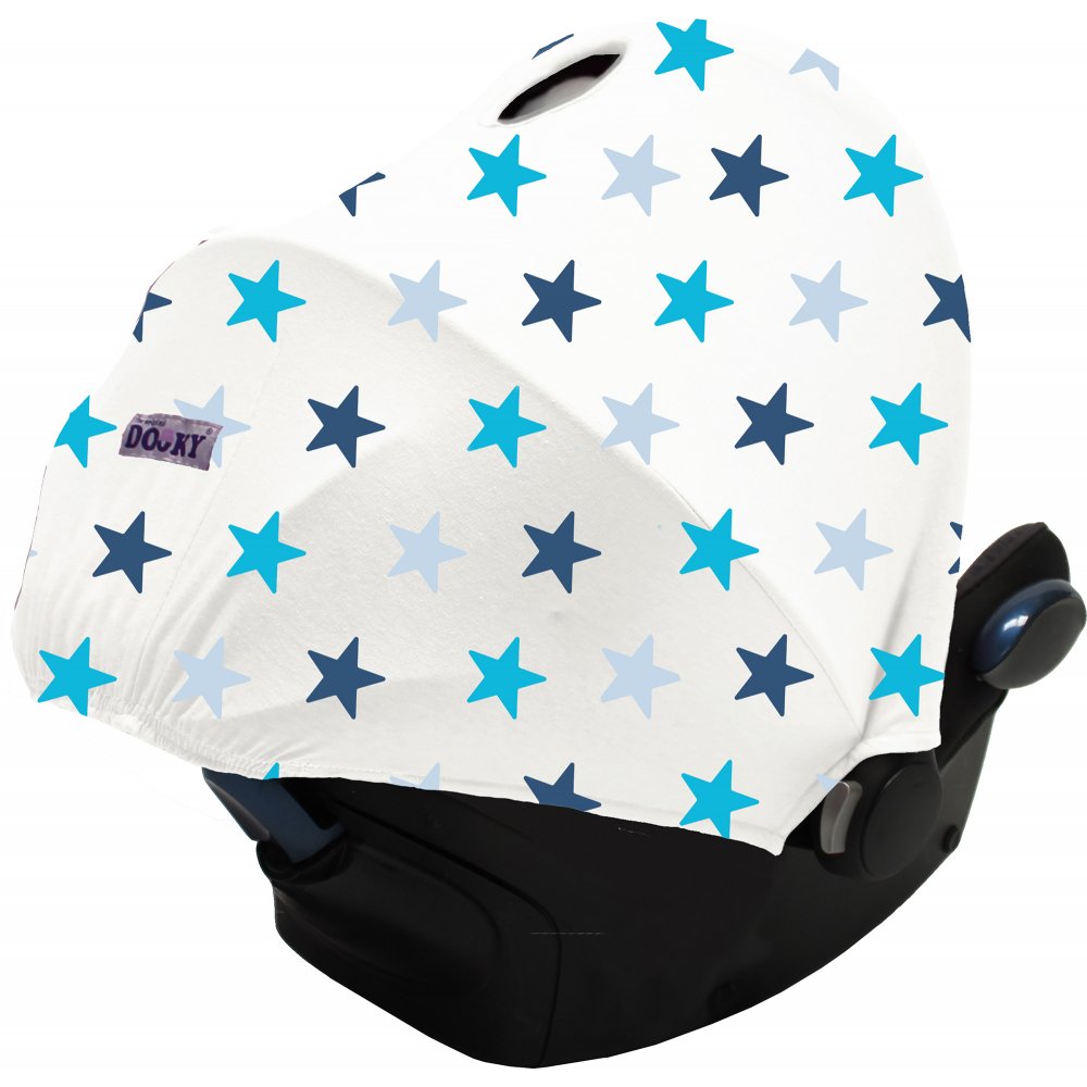 Dooky Hoody UV Protective Car Seat Hood Blue Star