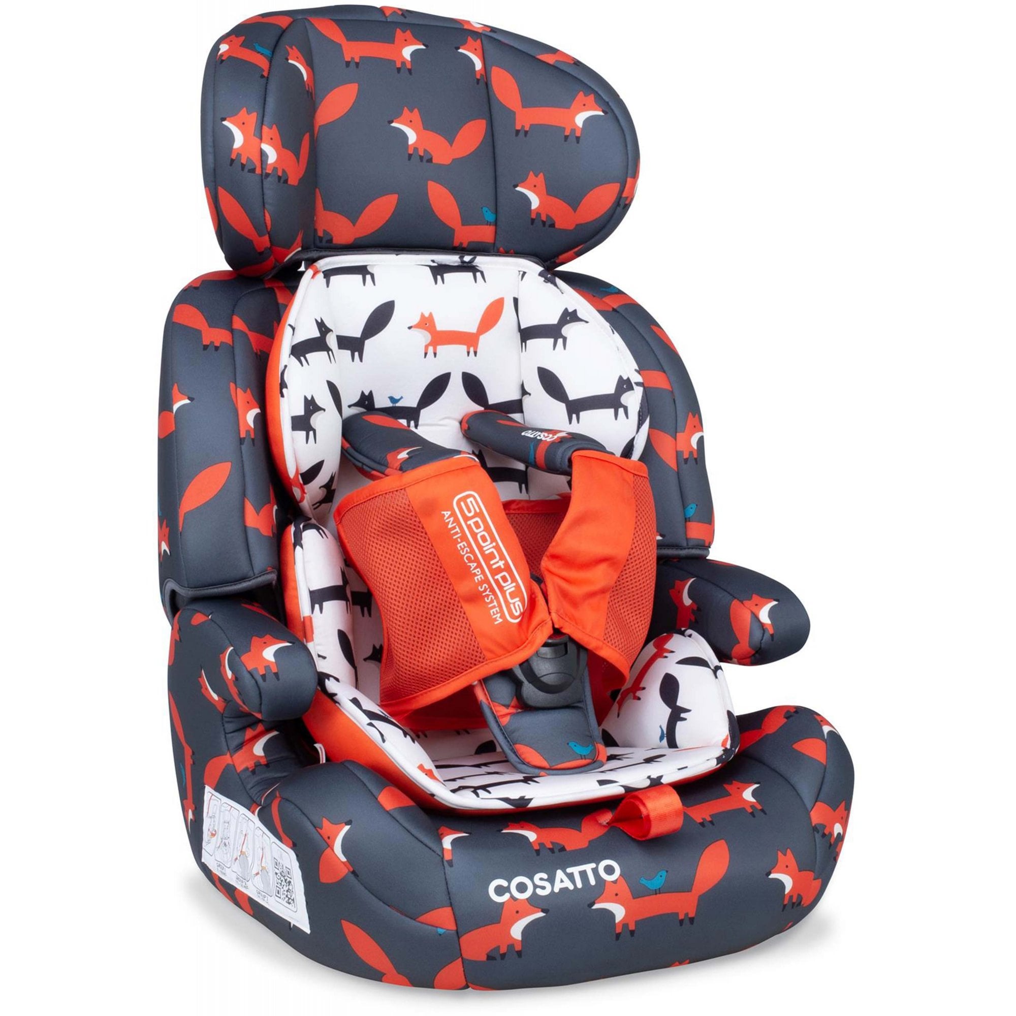 Cosatto Zoomi Group 123 Car Seat Charcoal Mister Fox