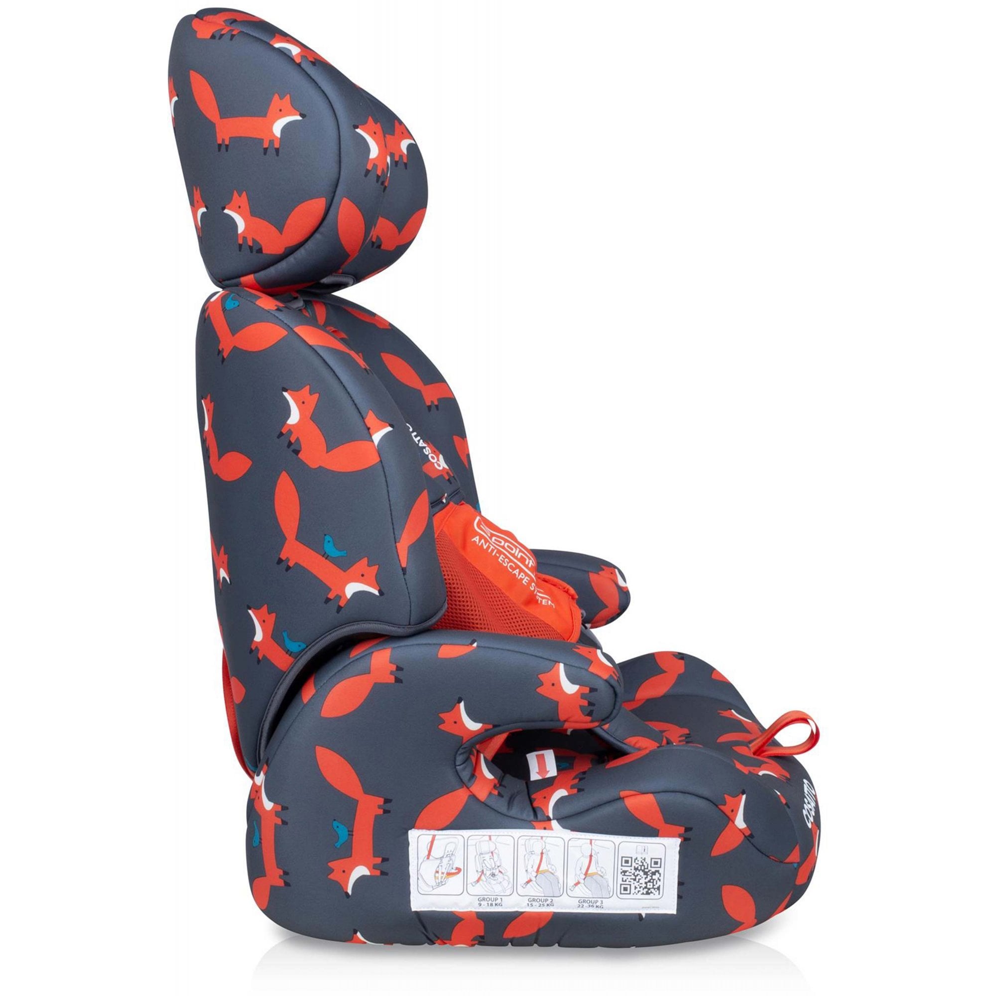 Cosatto Zoomi Group 123 Car Seat Charcoal Mister Fox