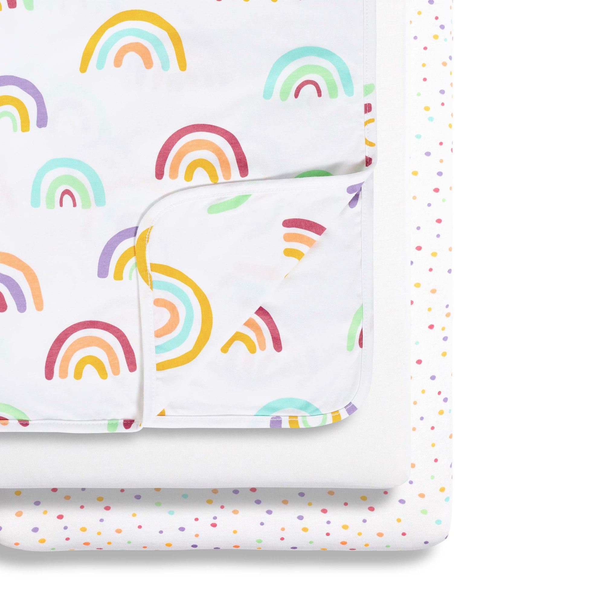 Snuz 3 piece Crib Bedding Set Coloured Rainbow