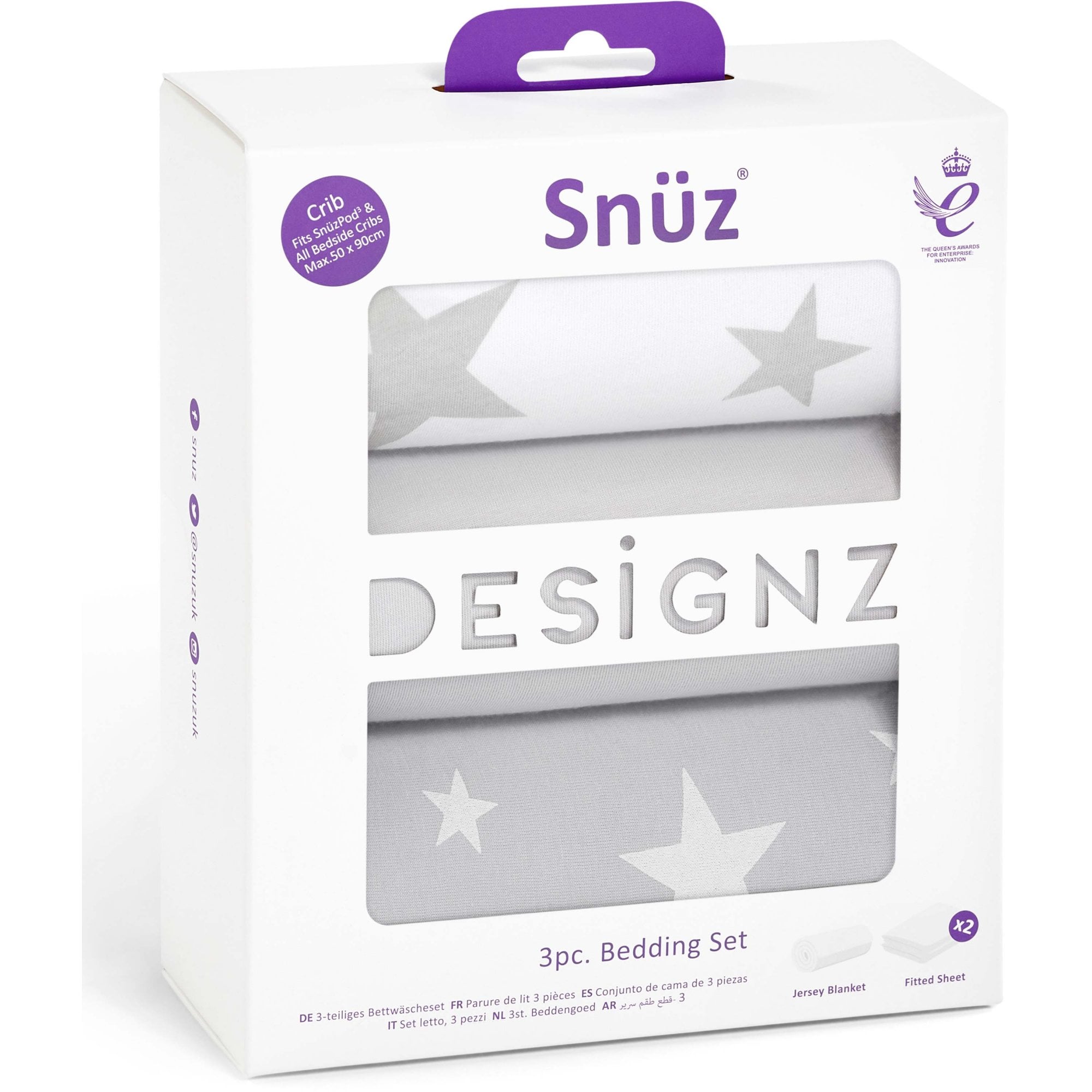 Snuz 3 piece Crib Bedding Set Stars