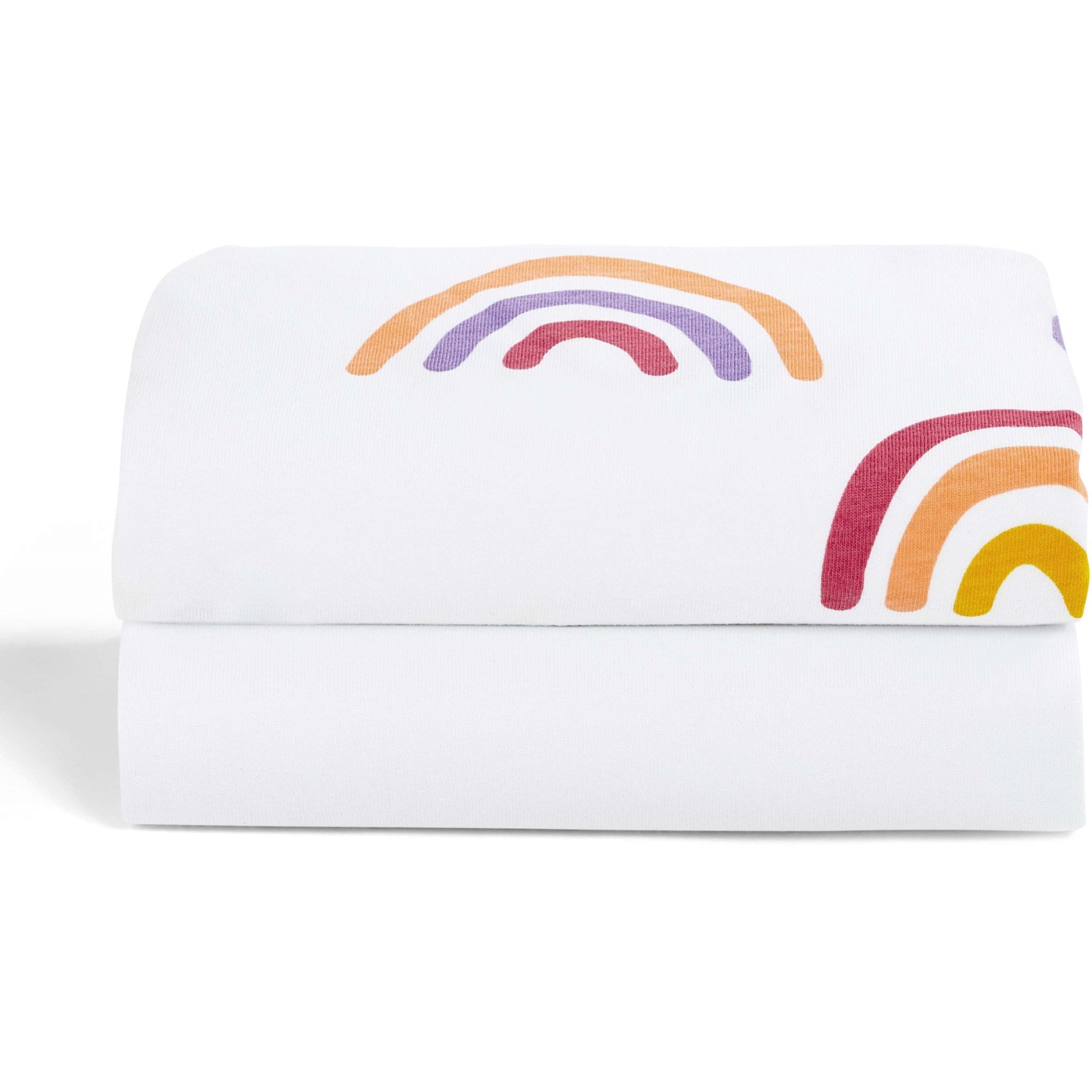 Snuz Moses & Pram Fitted Sheets 2 Pack Coloured Rainbow