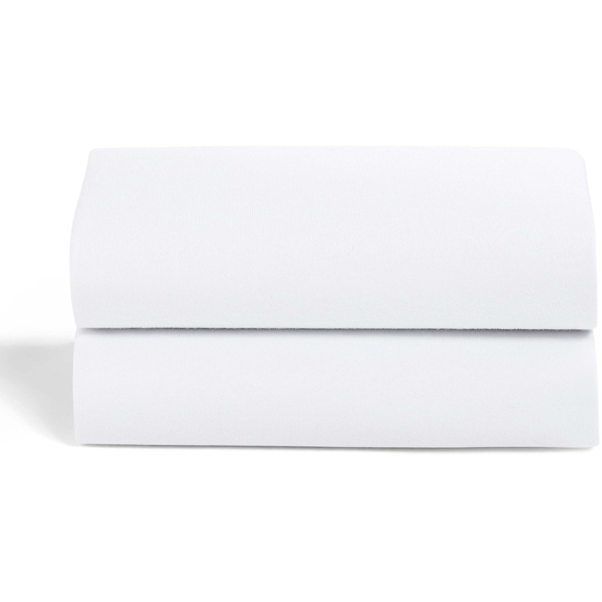Snuz Crib Fitted Sheets 2 Pack Core White