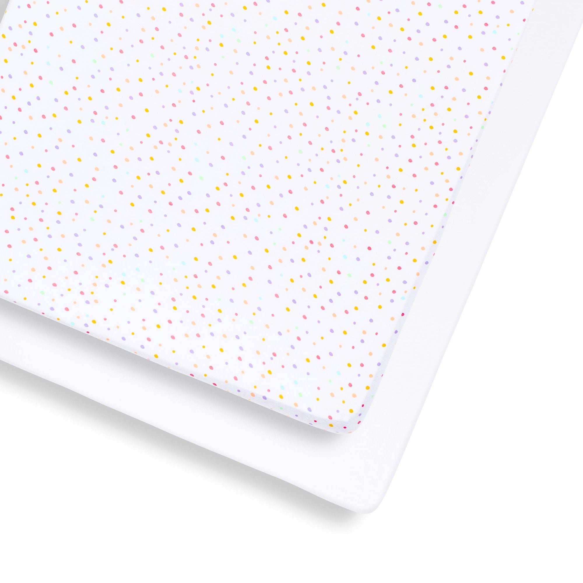 Snuz Cot & Cot Bed Fitted Sheets 2 Pack Colour Spots