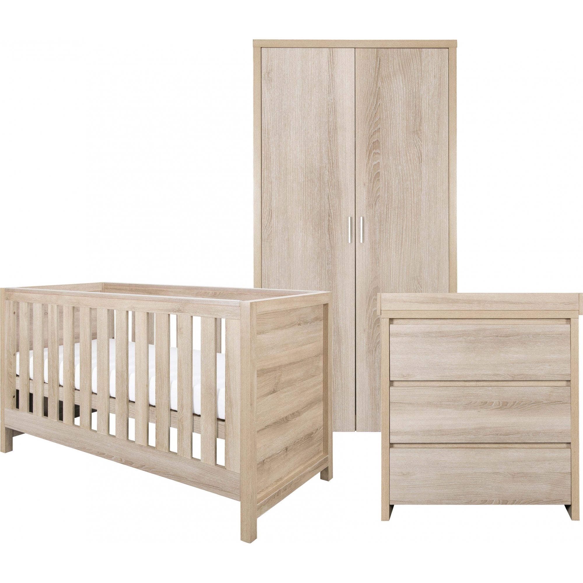 Tutti Bambini Modena 3 Piece Nursery Set Oak