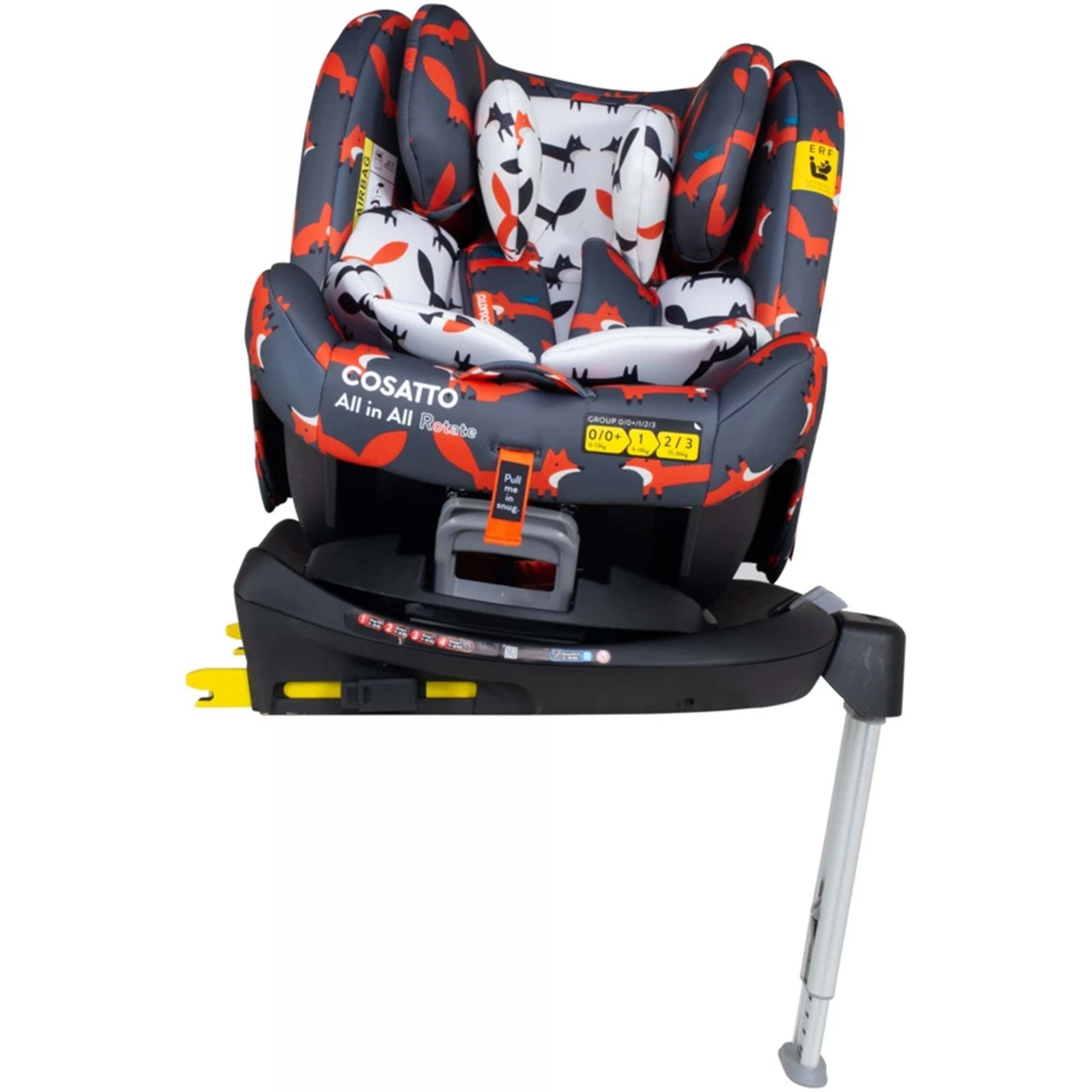 Cosatto All In All 360 Rotate Group 0+1/2/3 Isofix Car Seat Charcoal Mister Fox