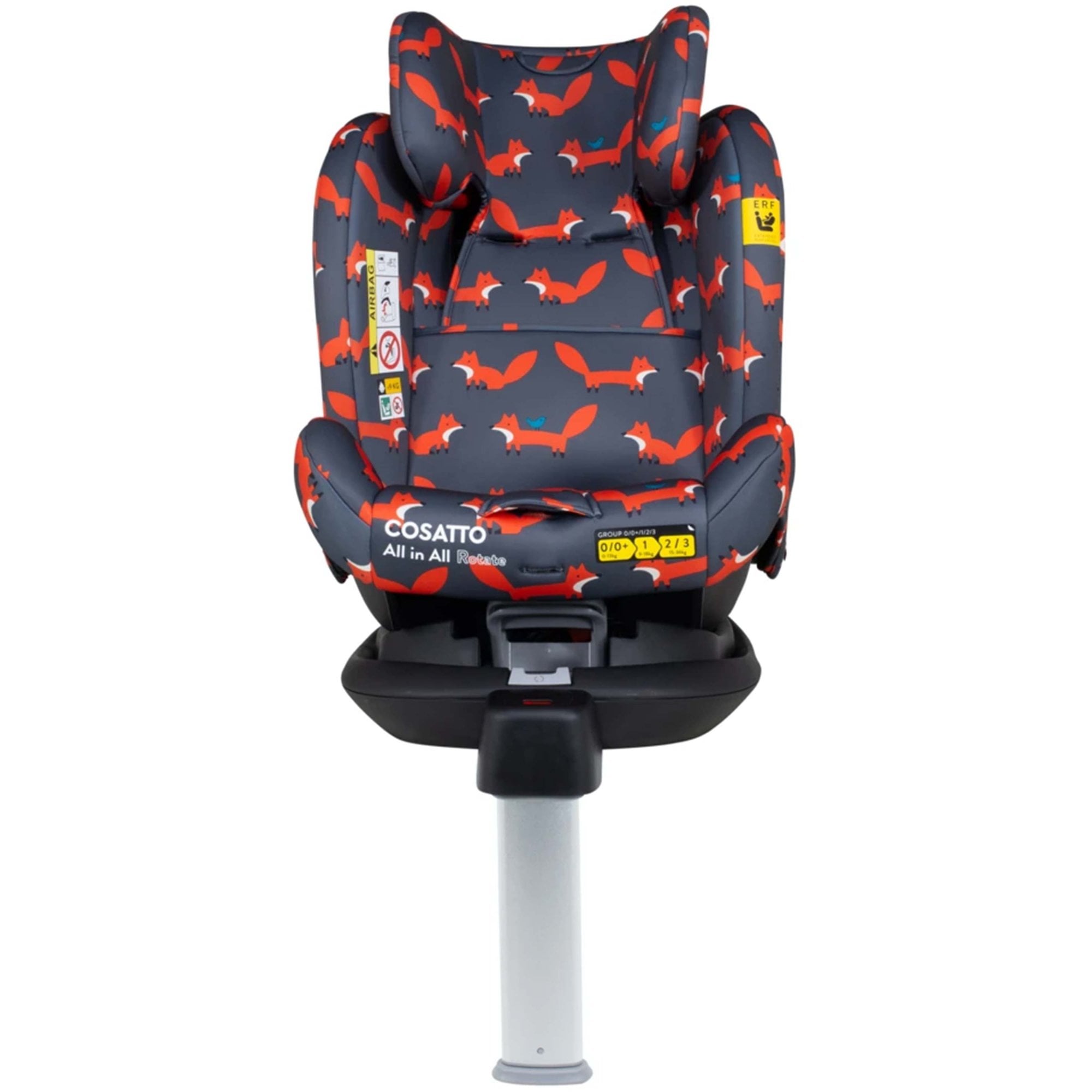 Cosatto All In All 360 Rotate Group 0+1/2/3 Isofix Car Seat Charcoal Mister Fox