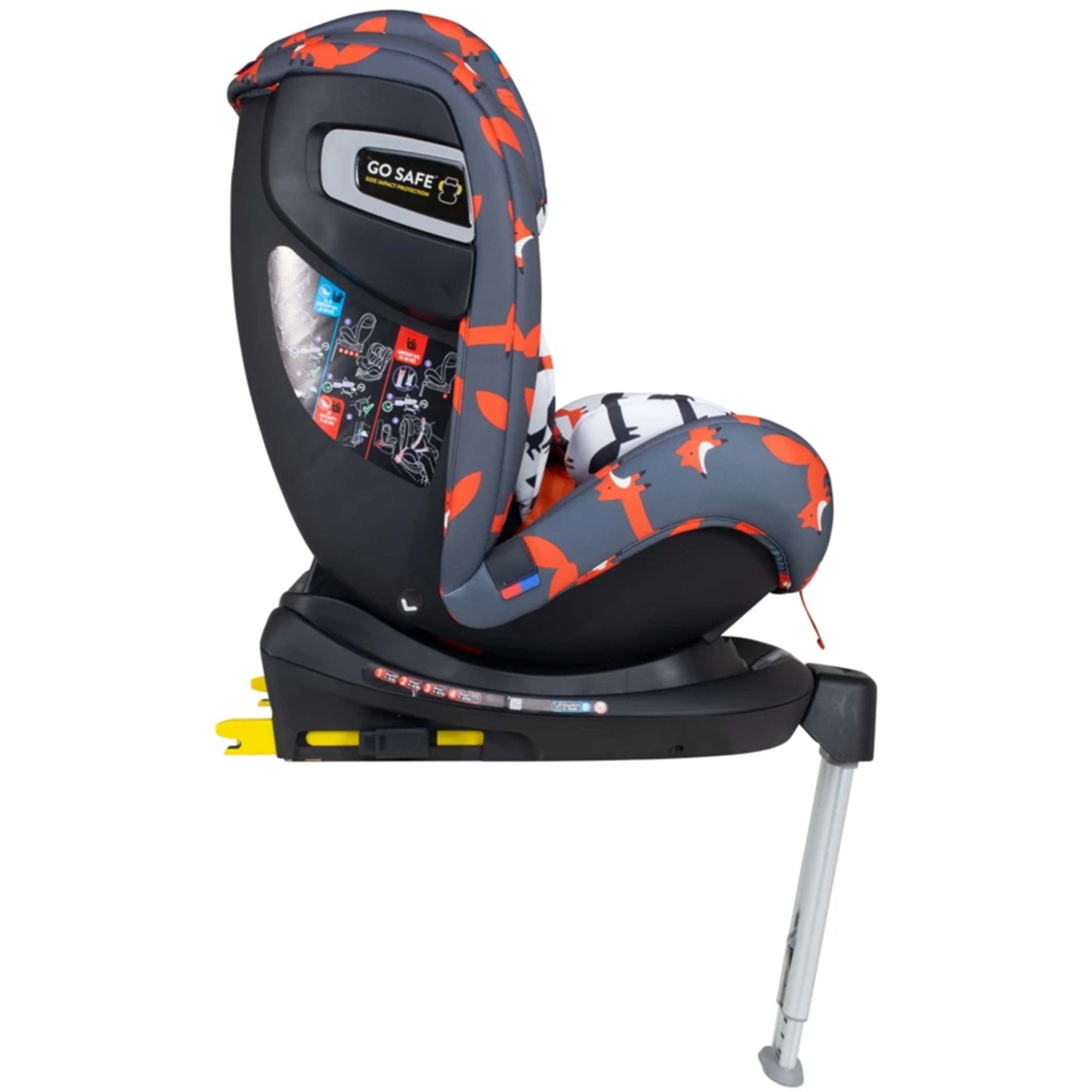 Cosatto All In All 360 Rotate Group 0+1/2/3 Isofix Car Seat Charcoal Mister Fox