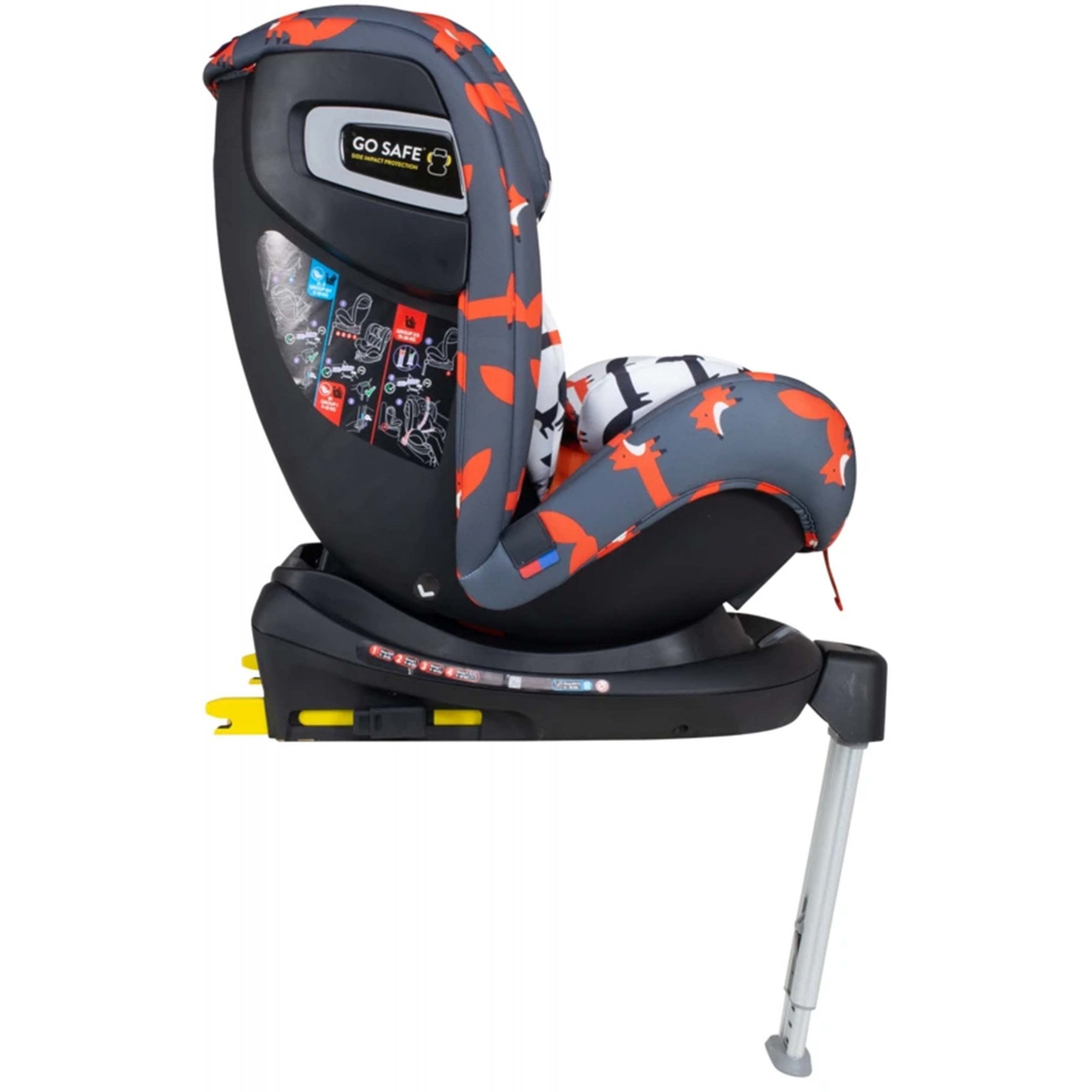 Cosatto All In All 360 Rotate Group 0+1/2/3 Isofix Car Seat Charcoal Mister Fox