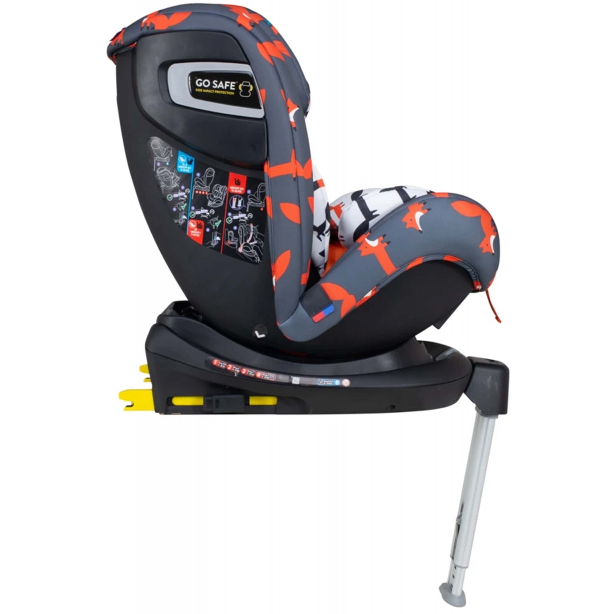 Cosatto All In All 360 Rotate Group 0+1/2/3 Isofix Car Seat Charcoal Mister Fox