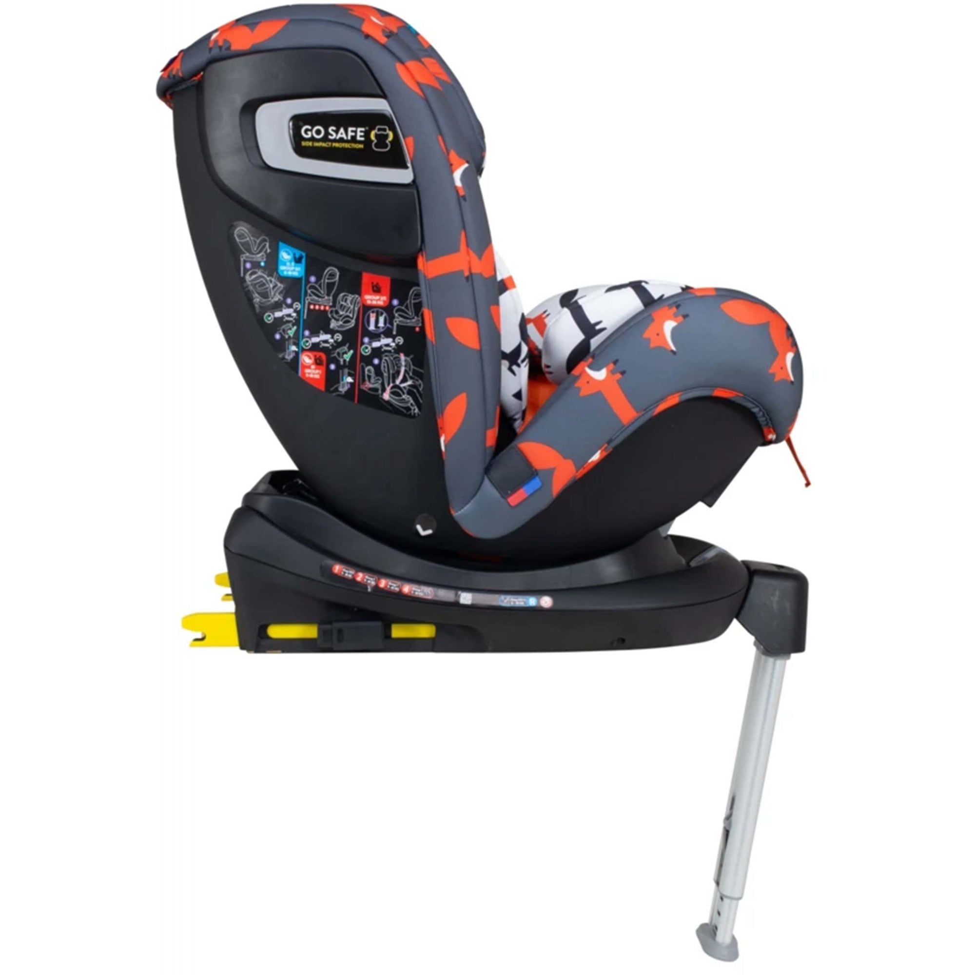 Cosatto All In All 360 Rotate Group 0+1/2/3 Isofix Car Seat Charcoal Mister Fox