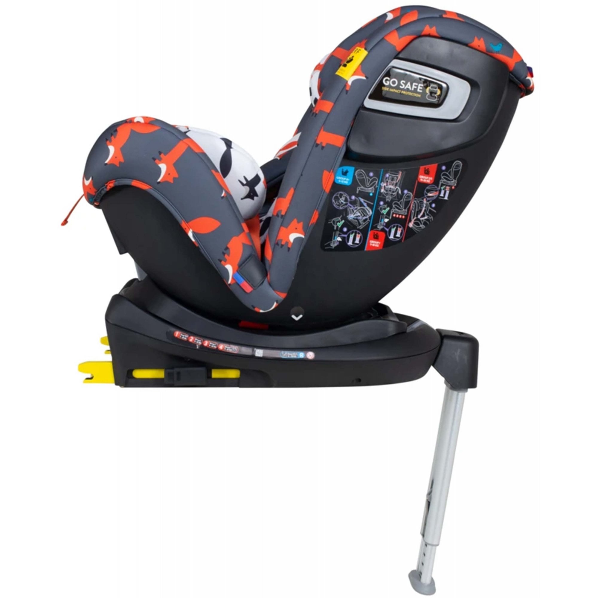 Cosatto All In All 360 Rotate Group 0+1/2/3 Isofix Car Seat Charcoal Mister Fox