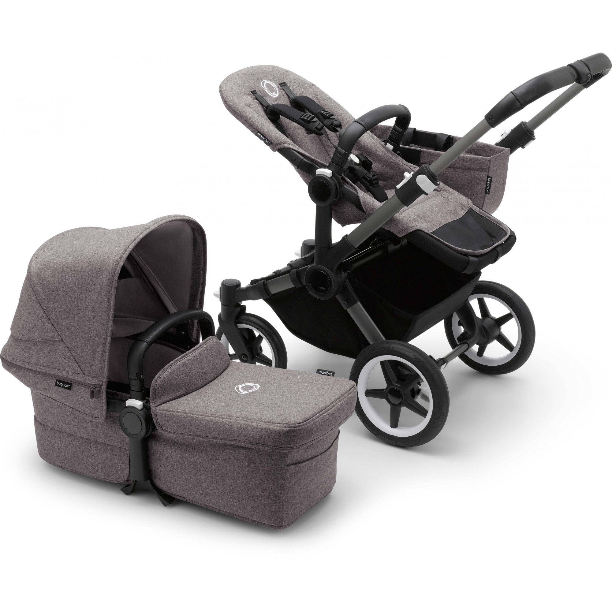 Bugaboo Donkey 5 Mono Pram Complete Essential Bundle Grey Melange