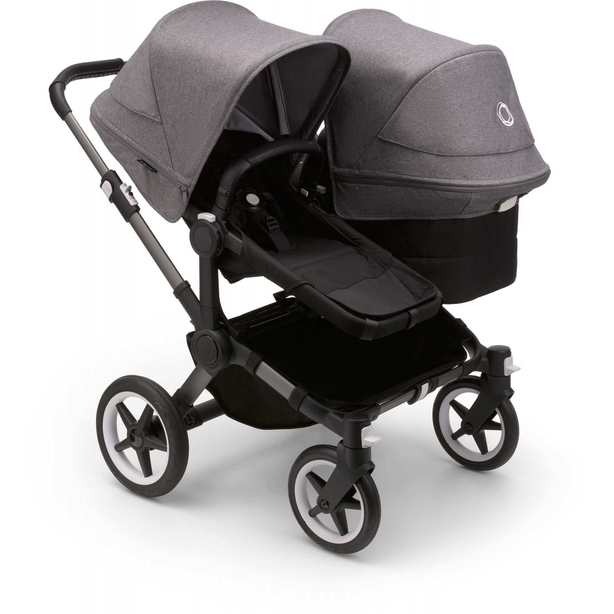 Bugaboo Donkey 5 Twin Pram Grey Melange Canopy