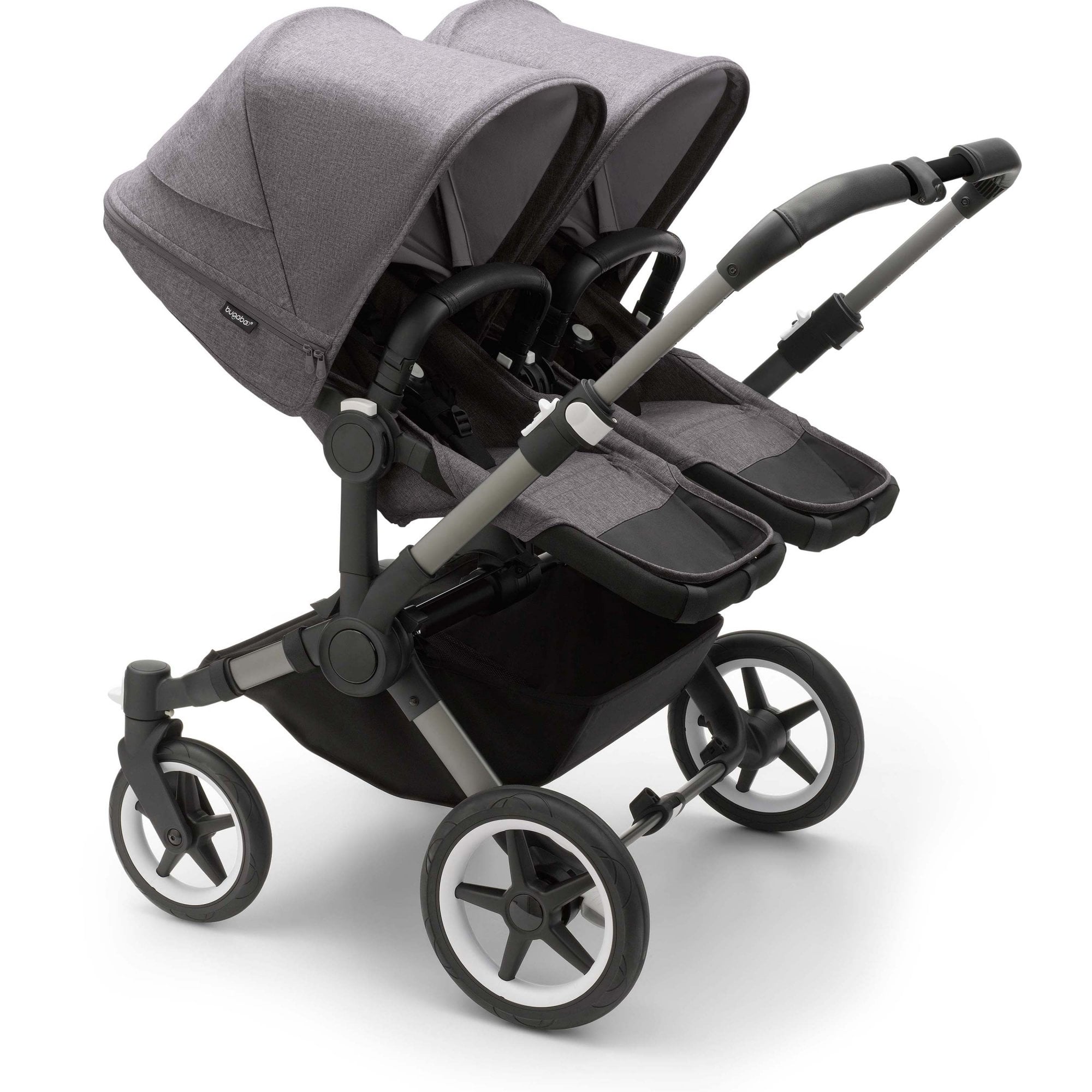 Bugaboo Donkey 5 Twin Pram Grey Melange Canopy