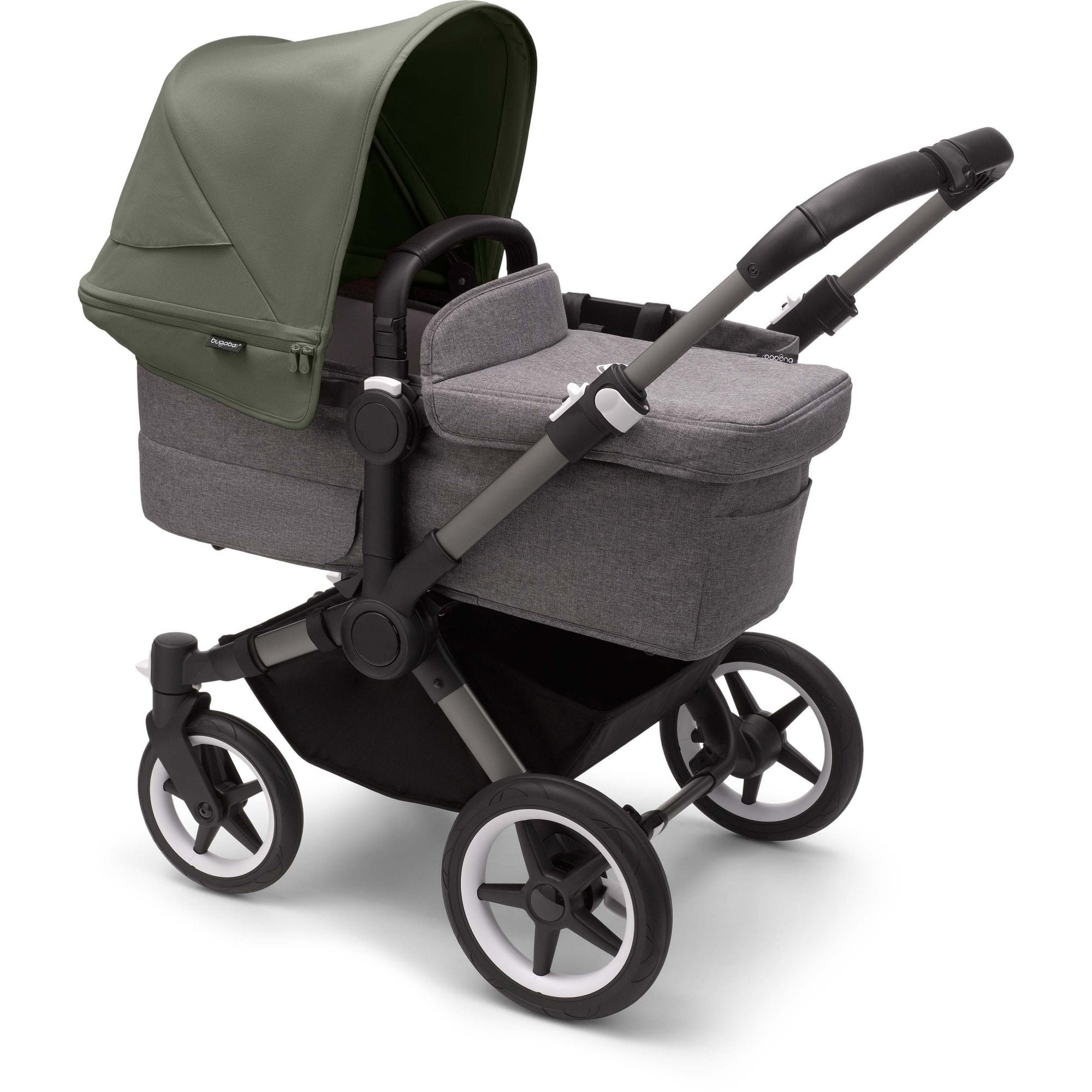 Bugaboo Donkey 5 Twin Pram Forest Green Canopy