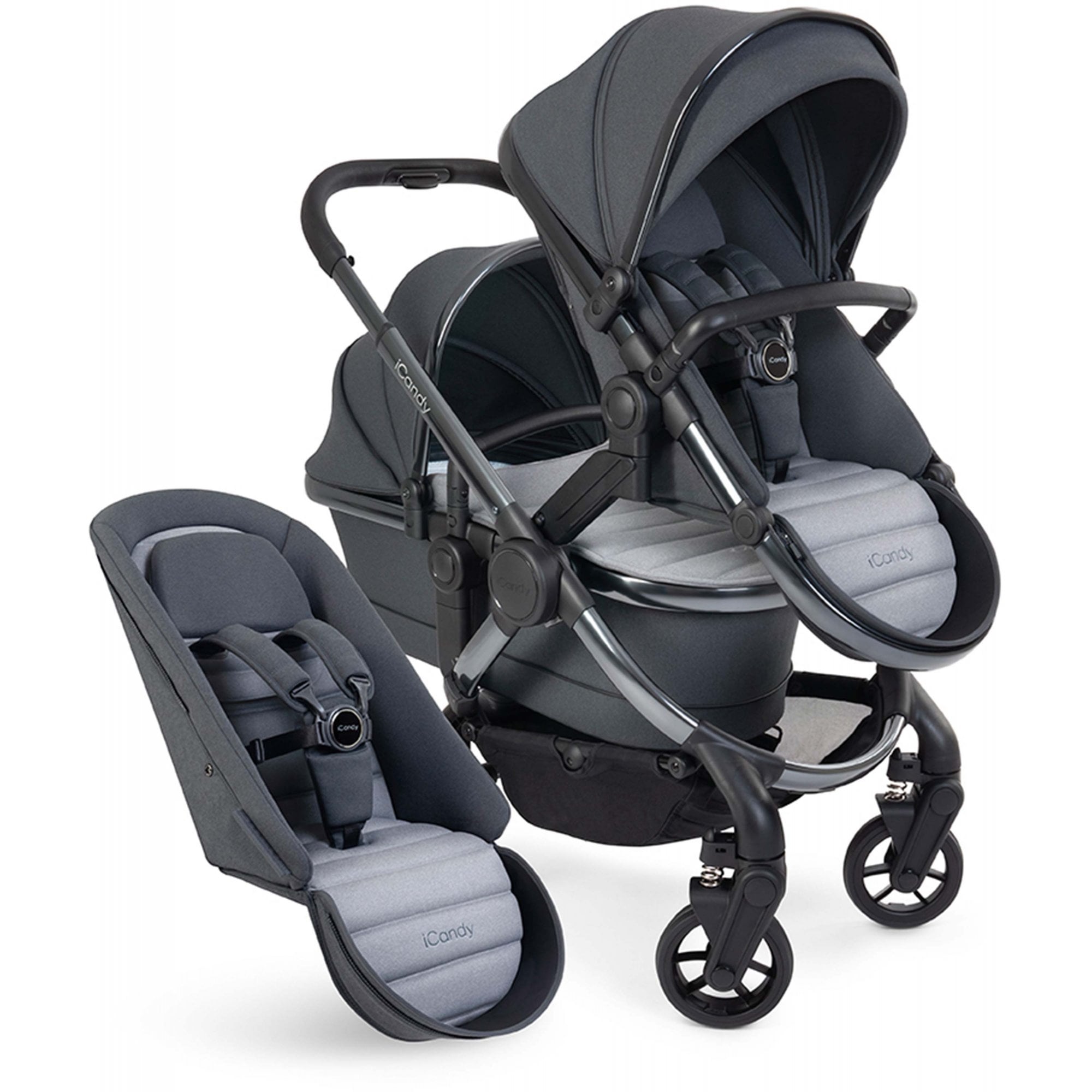 iCandy Peach 7 Double Stroller - Phantom / Truffle