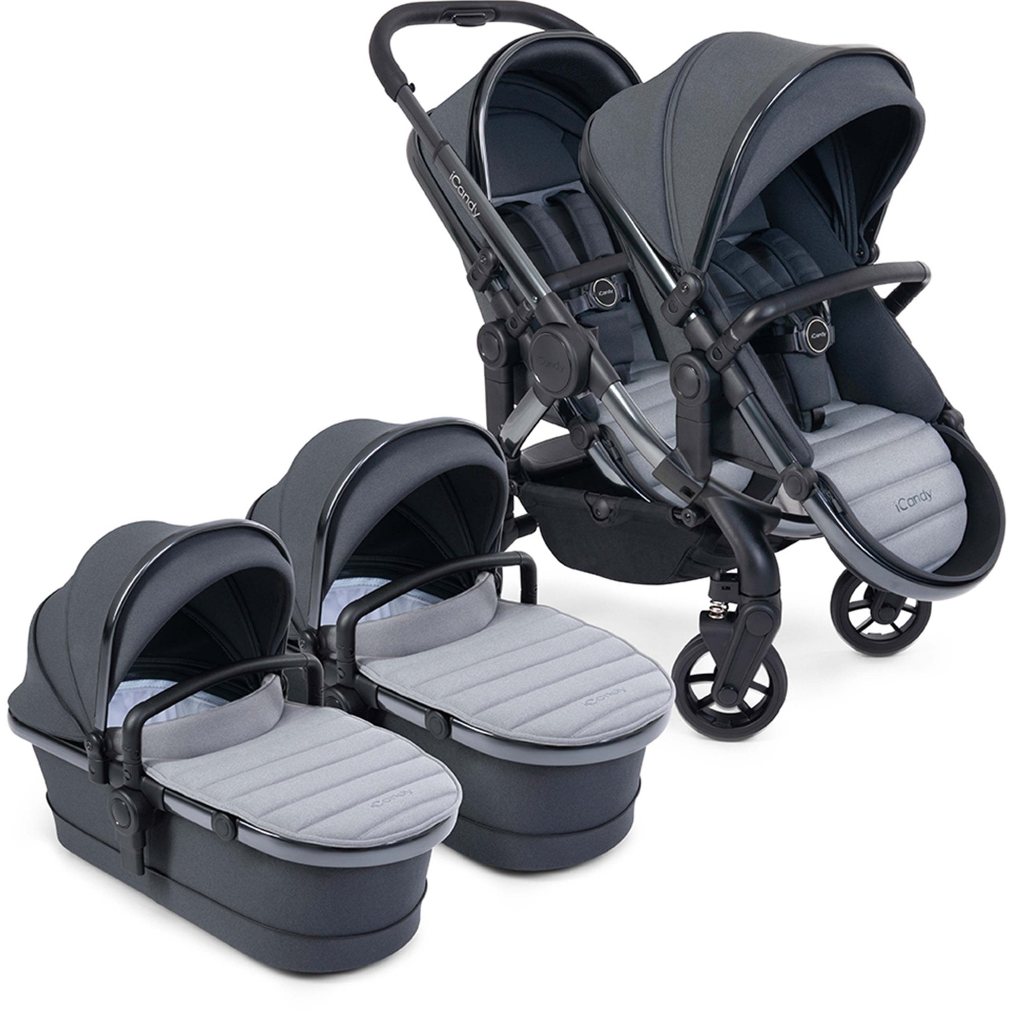 iCandy Peach 7 Twin Stroller - Phantom / Truffle