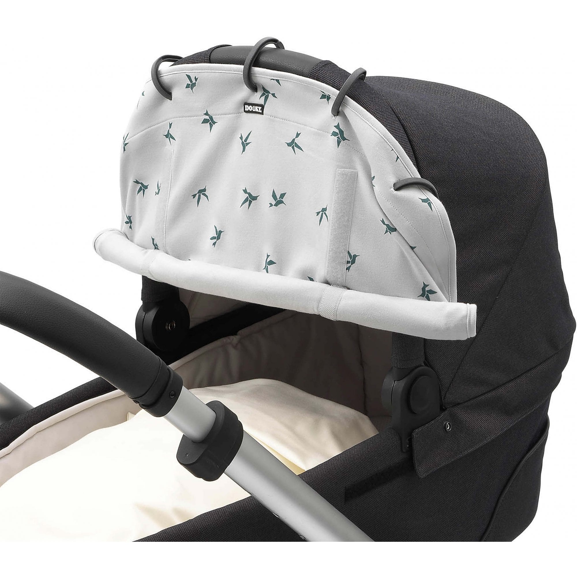 Dooky Universal Sun Shade Origami Swallow Grey Jade